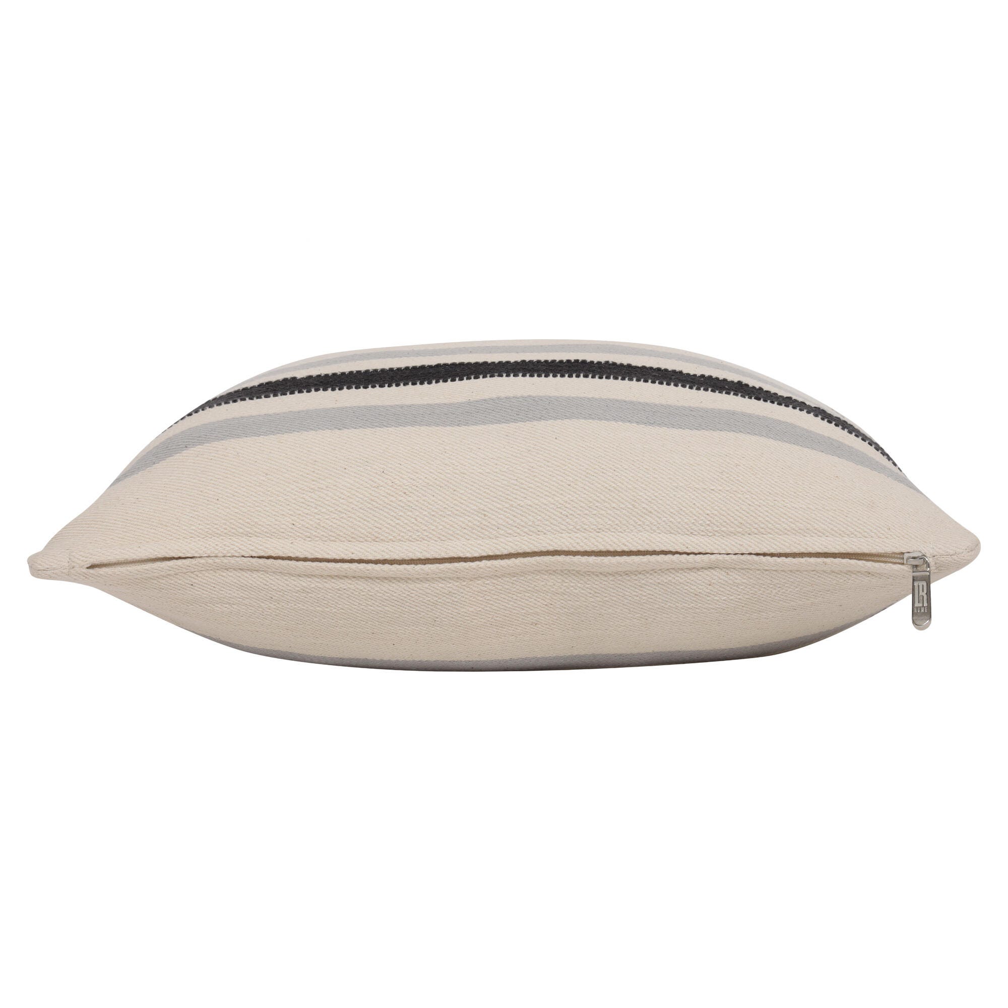 Suvii Home Sophie Striped Decorative Throw Pillow, Ivory/Gray, large