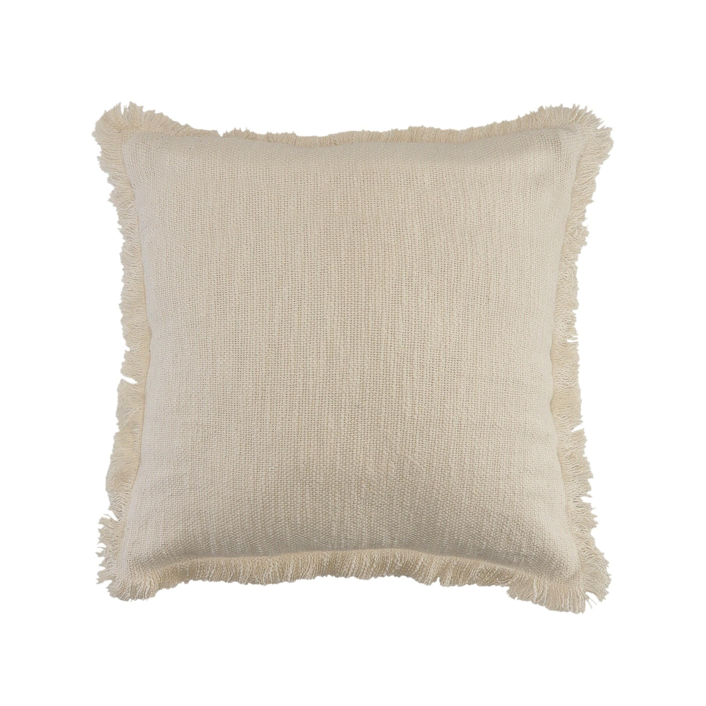 Suvii Home Athena Solid Decorative Throw Pillow, Off-White/Cream, large