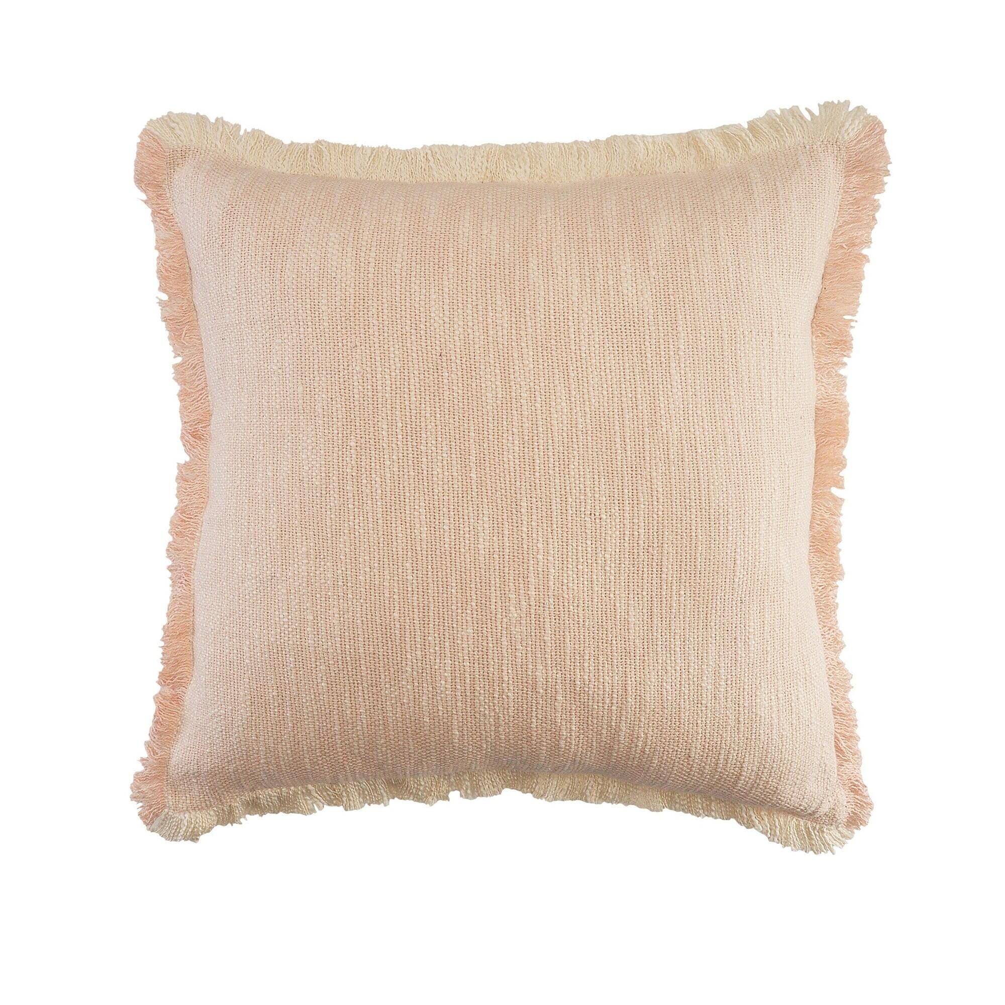 Suvii Home Athena Square Decorative Throw Pillow, Light Pink/Cream, large