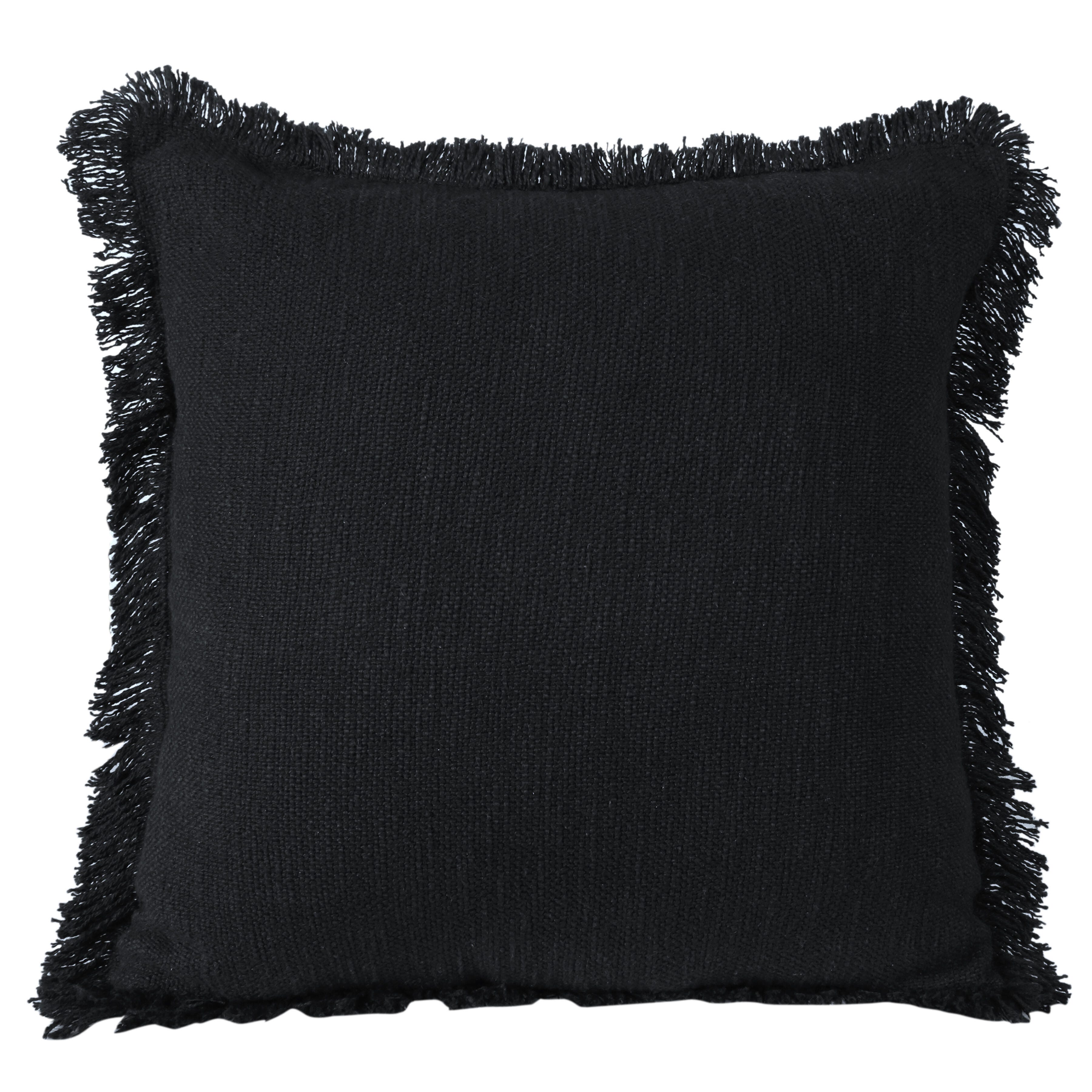 Suvii Home Athena Solid Decorative Throw Pillow, Jet Black, large