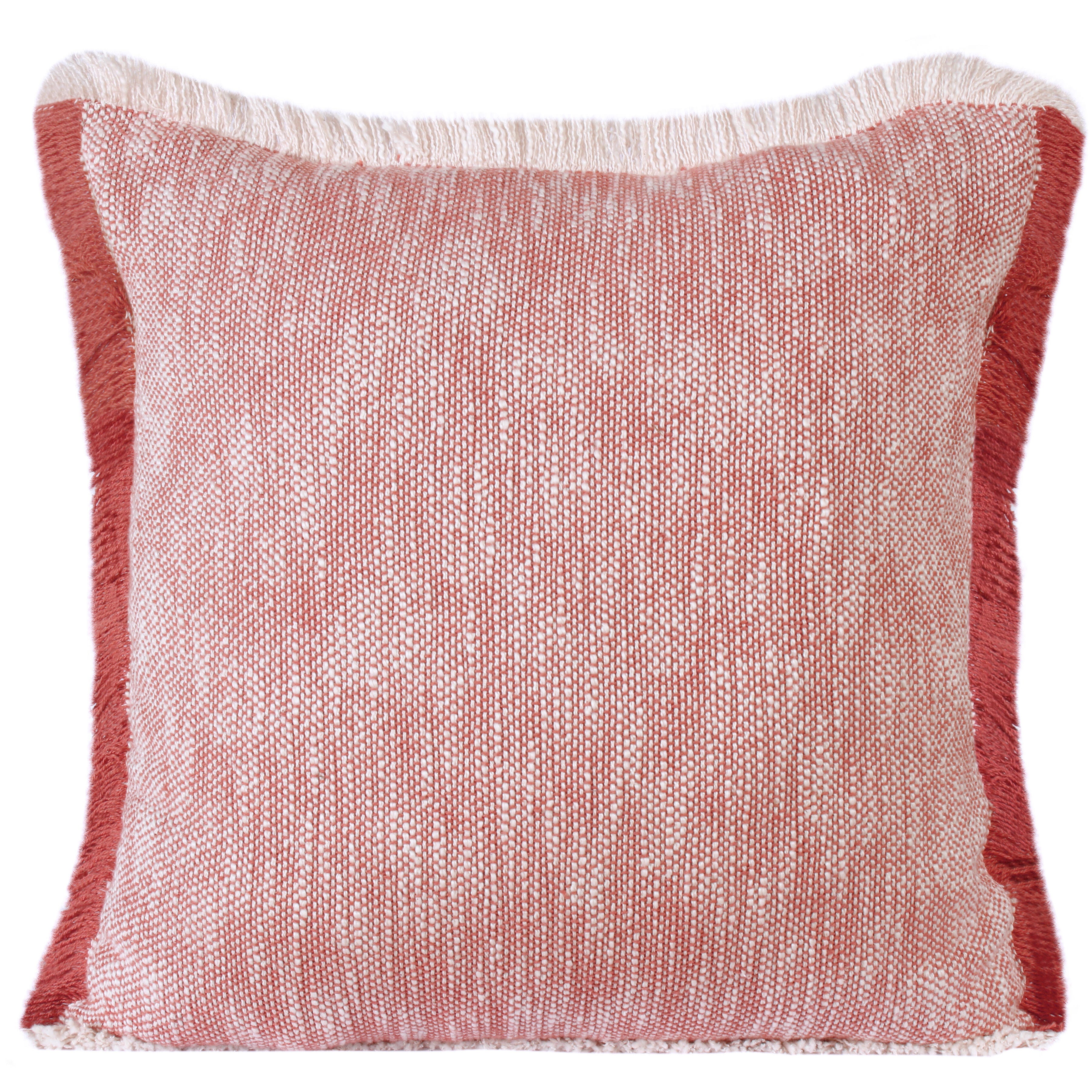 Suvii Home Athena Square Decorative Throw Pillow, Auburn Red/White, large