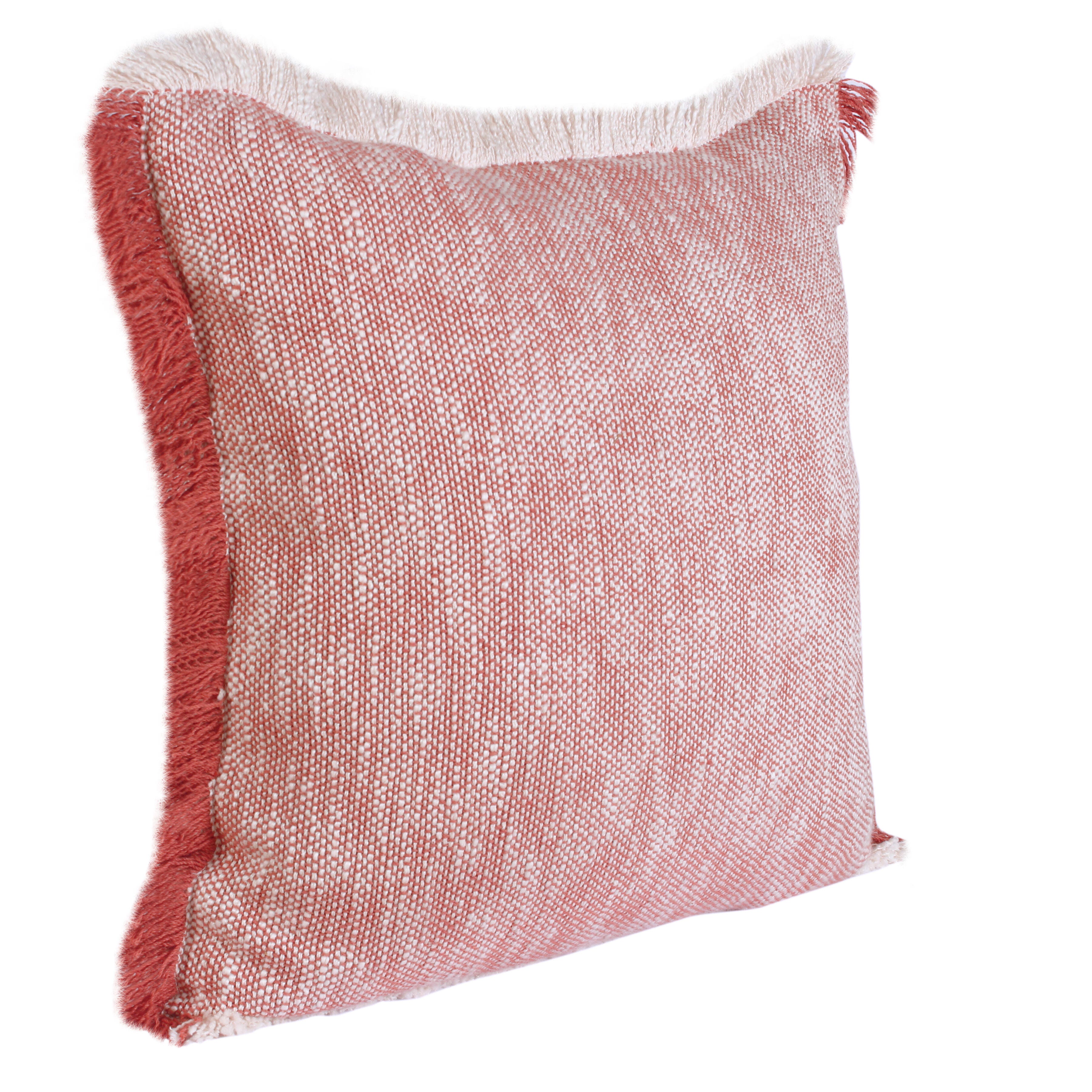 Suvii Home Athena Square Decorative Throw Pillow, Auburn Red/White, large