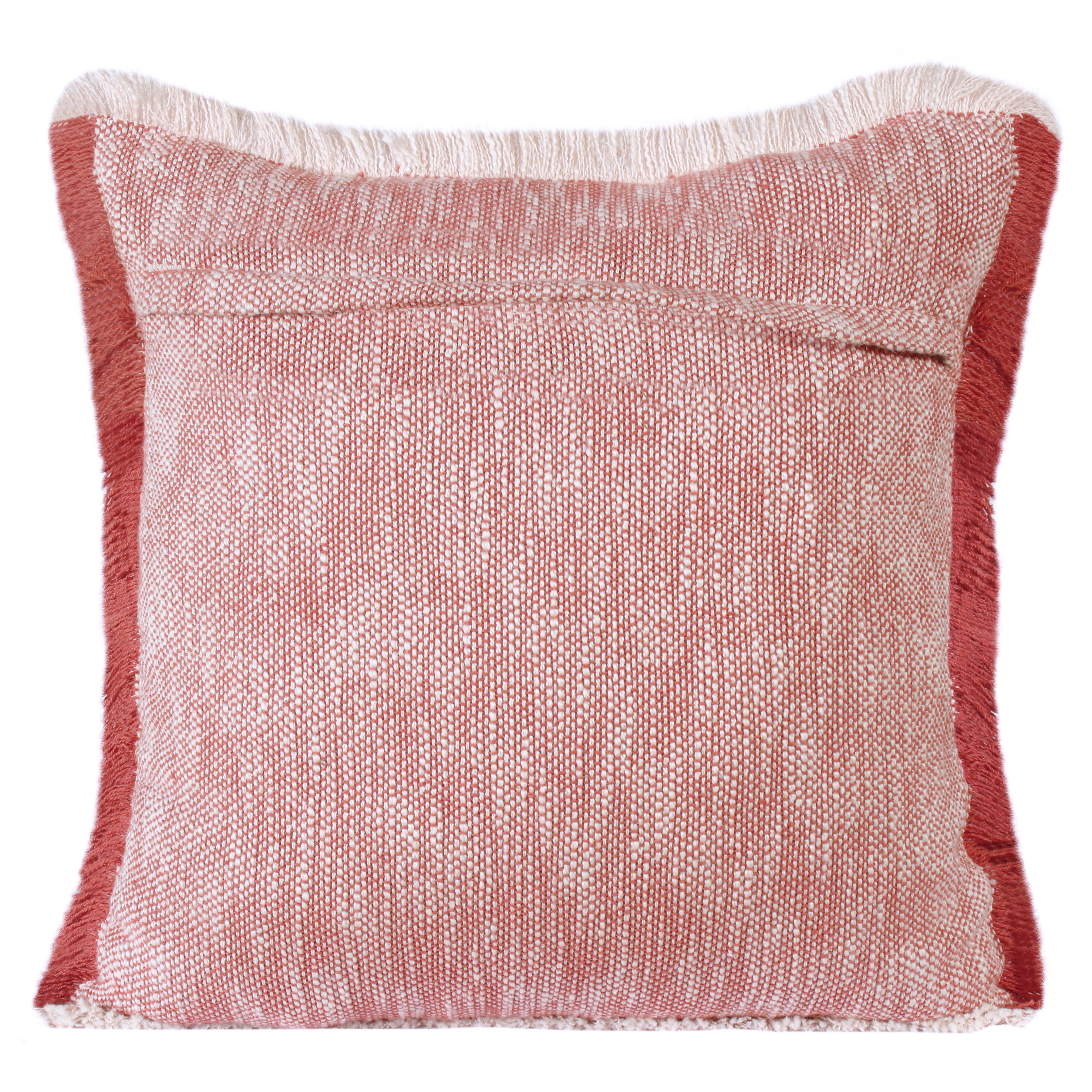 Suvii Home Athena Square Decorative Throw Pillow, Auburn Red/White, large