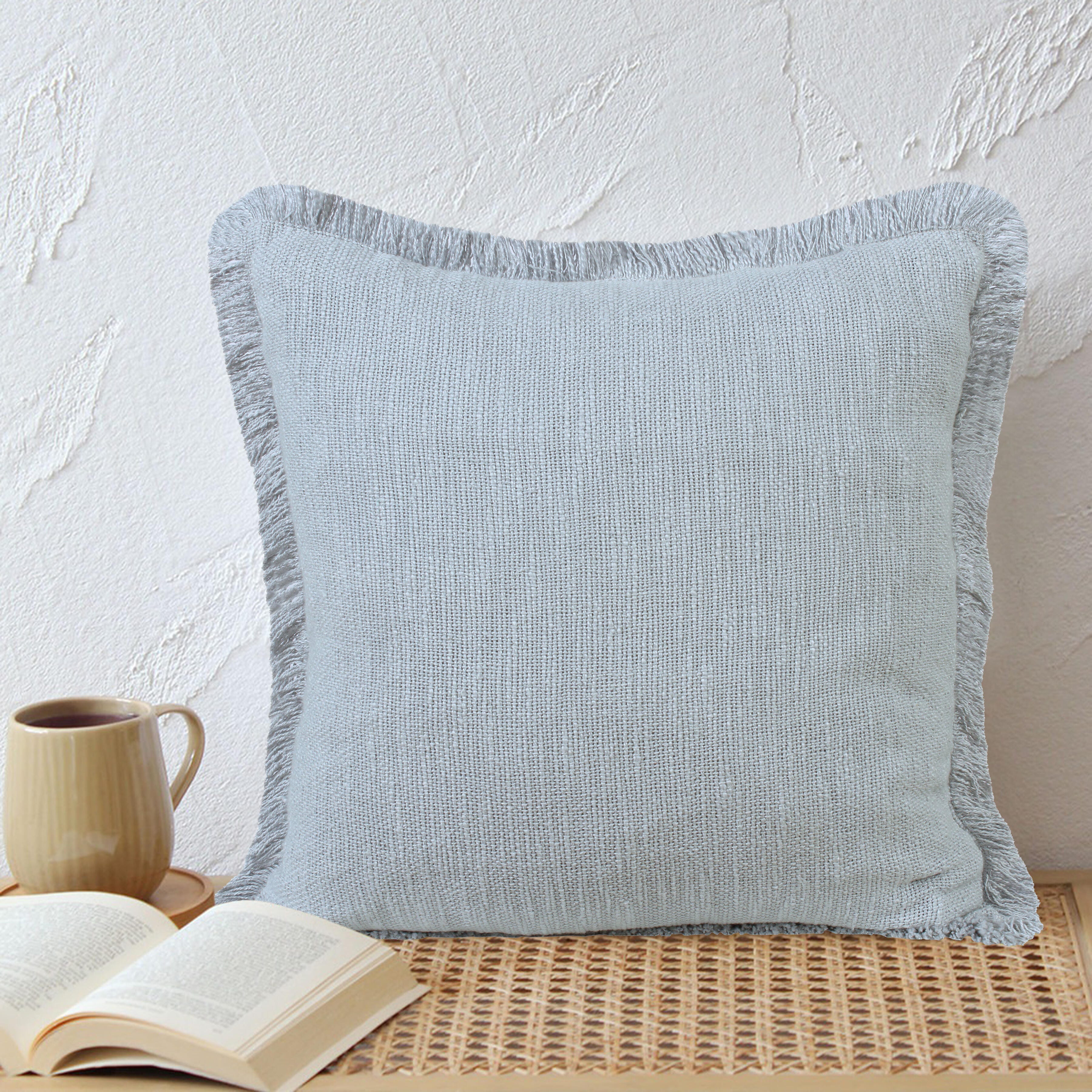 Suvii Home Athena Solid Decorative Throw Pillow, Gray, rollover