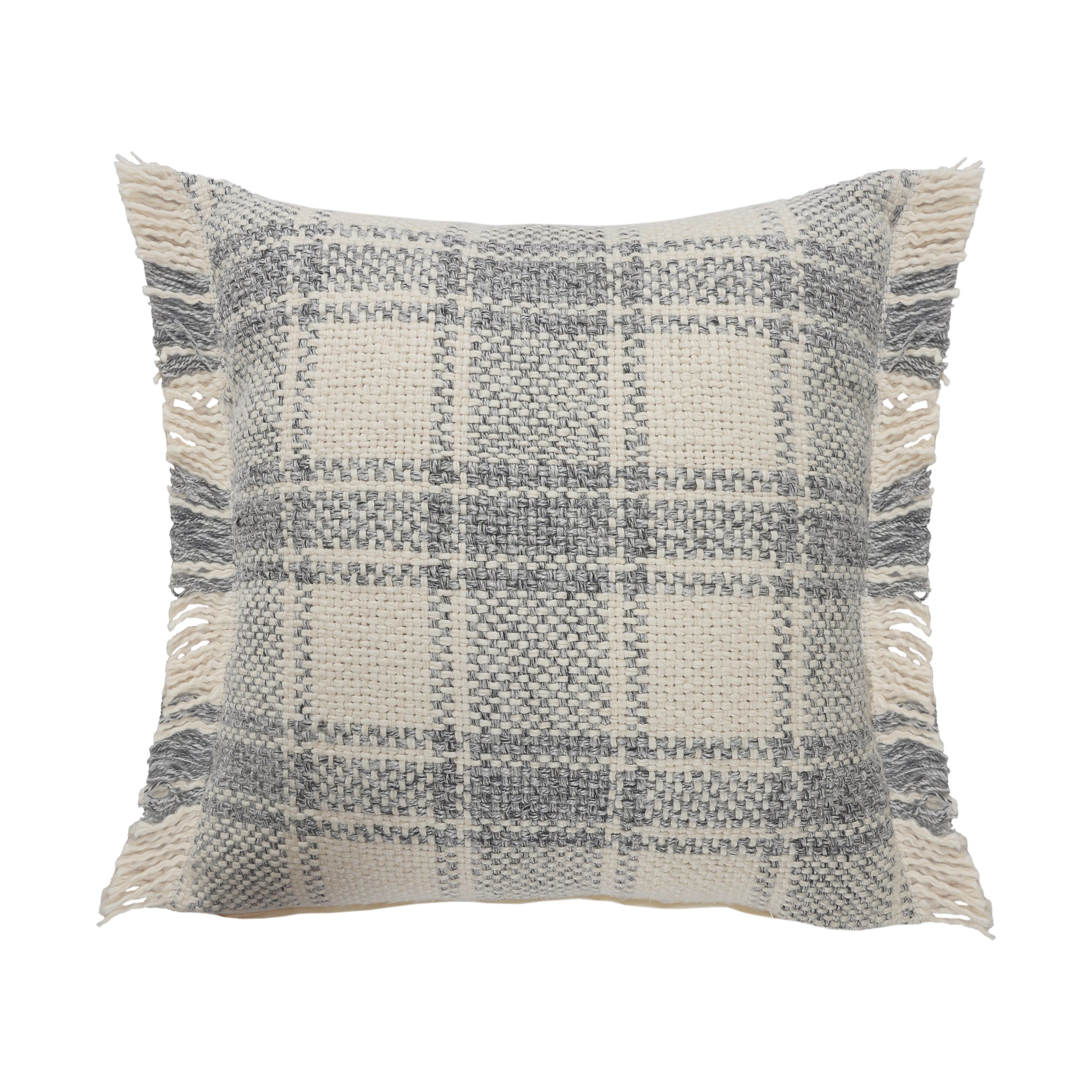 Suvii Home Ella Fringed Decorative Throw Pillow, , large