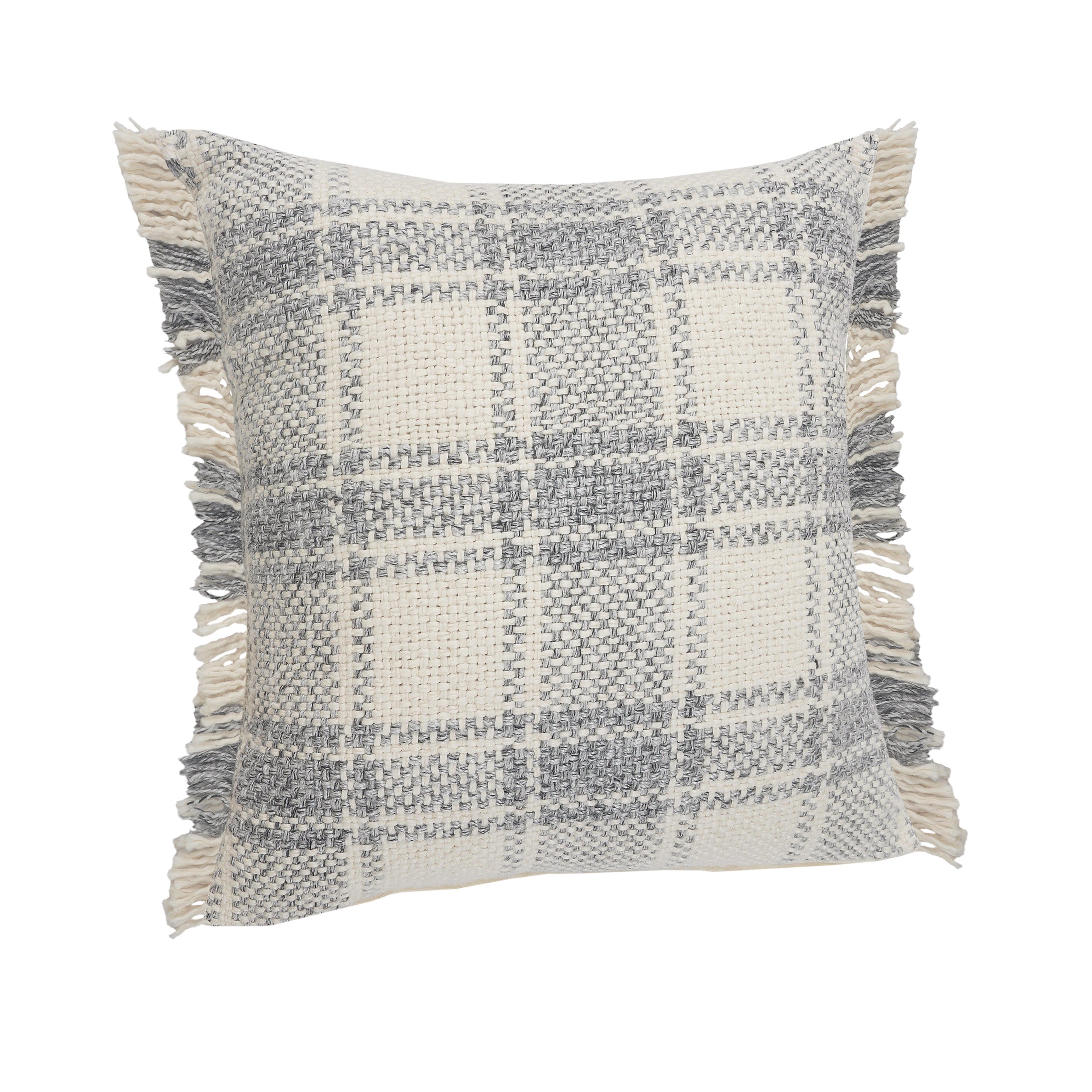 Suvii Home Ella Fringed Decorative Throw Pillow, , large