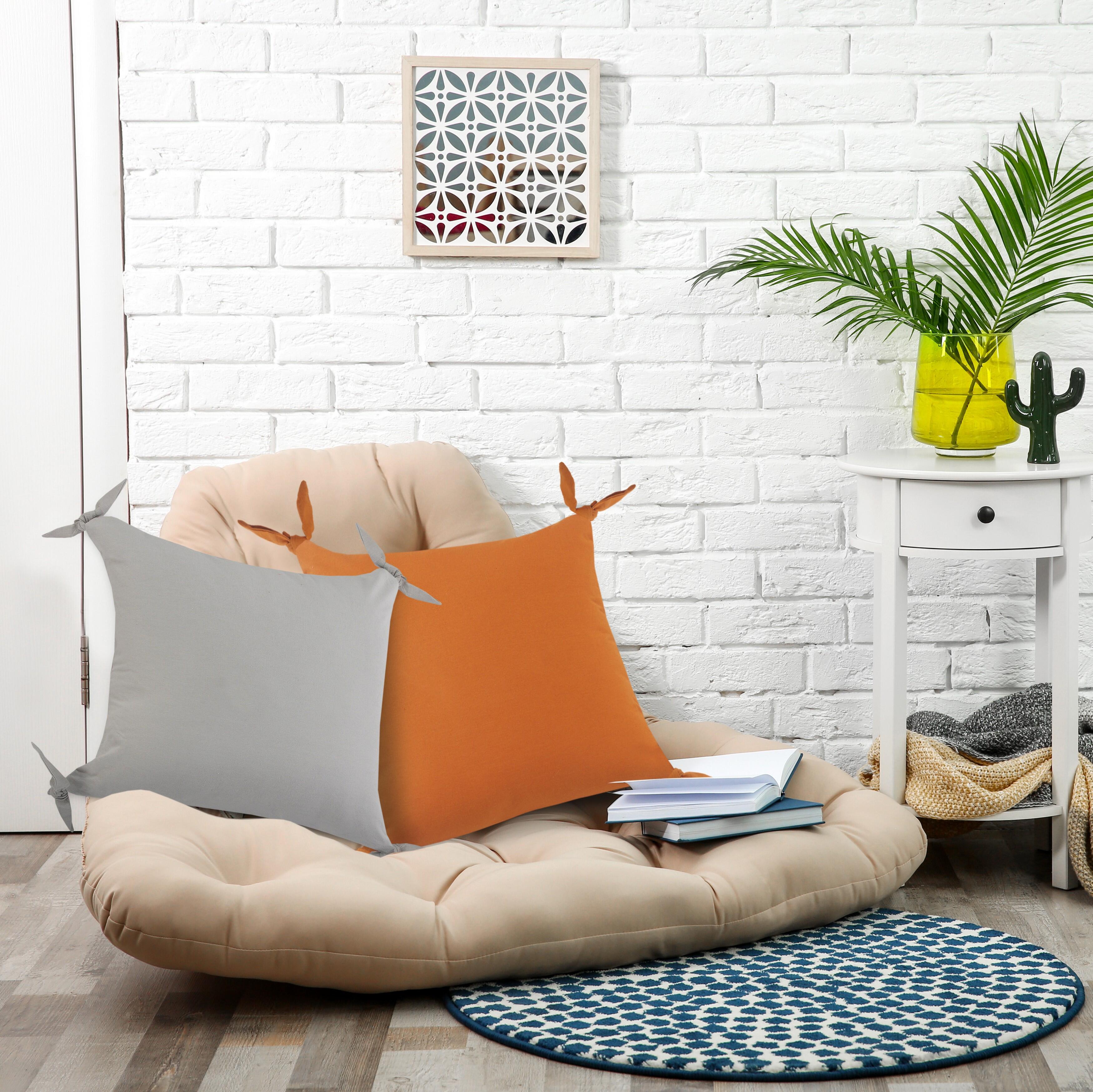 Suvii Home Alice Decorative Throw Pillow, Burnt Orange, large
