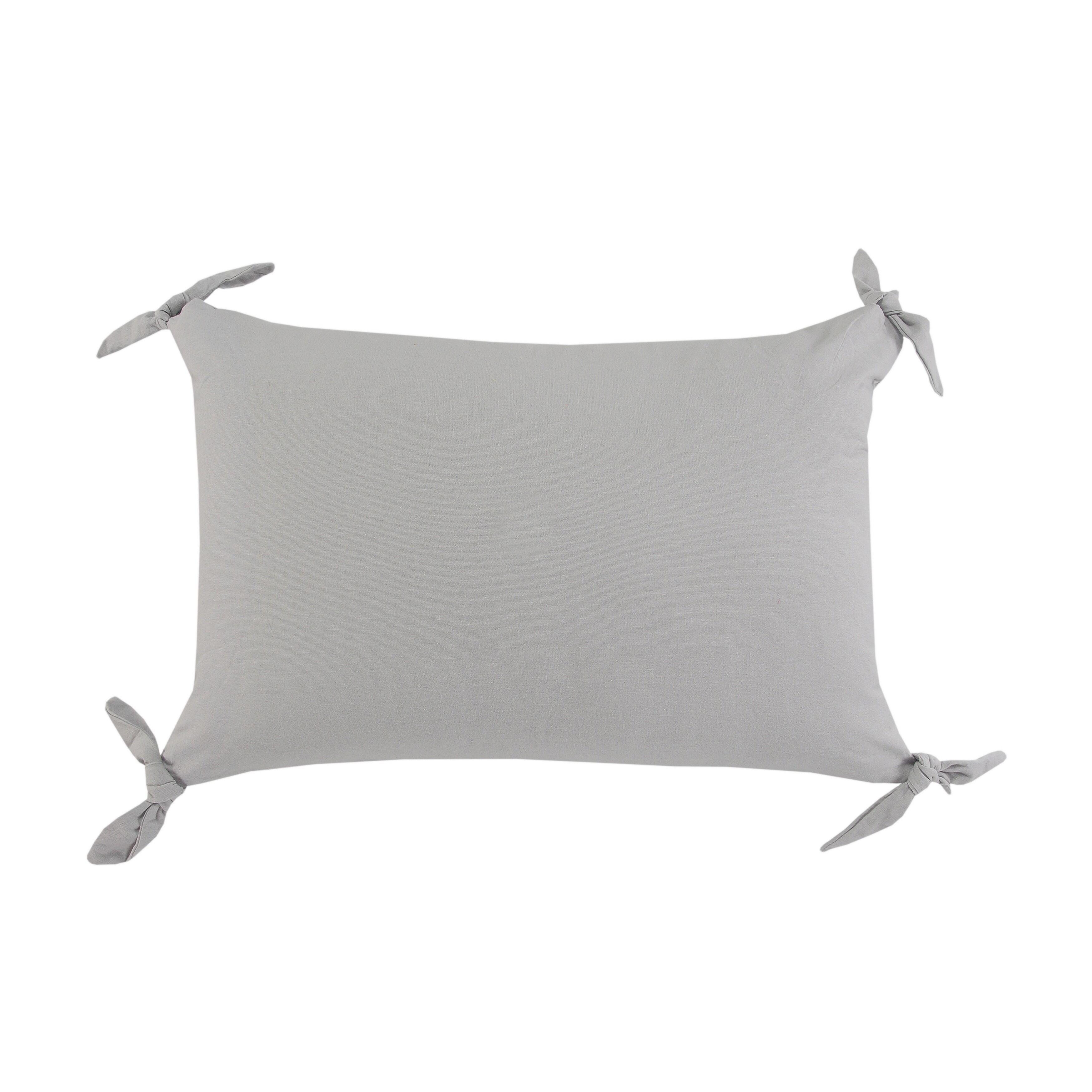 Suvii Home Alice Lumbar Decorative Throw Pillow, Light Gray, large