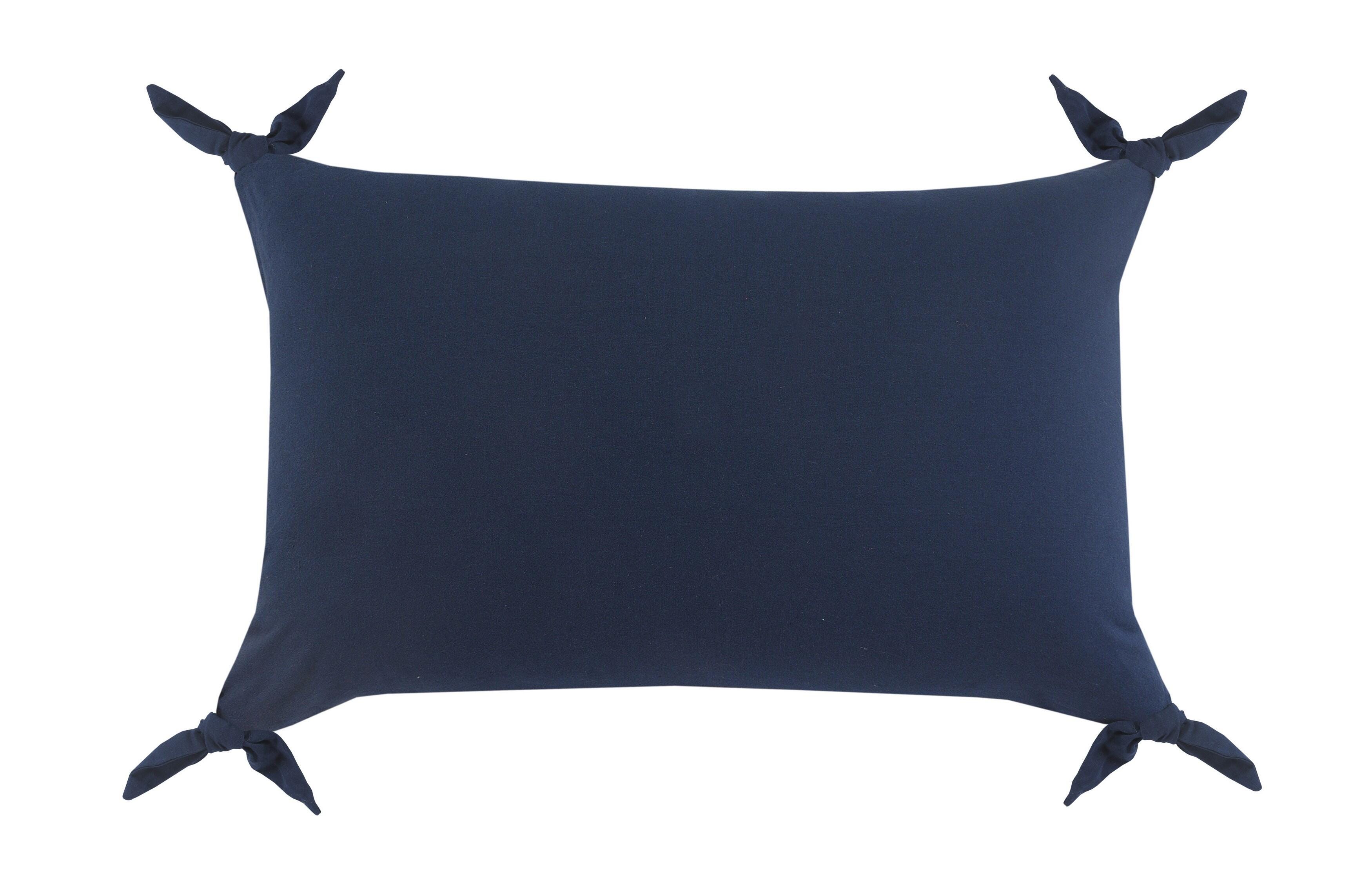 Suvii Home Alice Lumbar Decorative Throw Pillow, Navy Blue, large