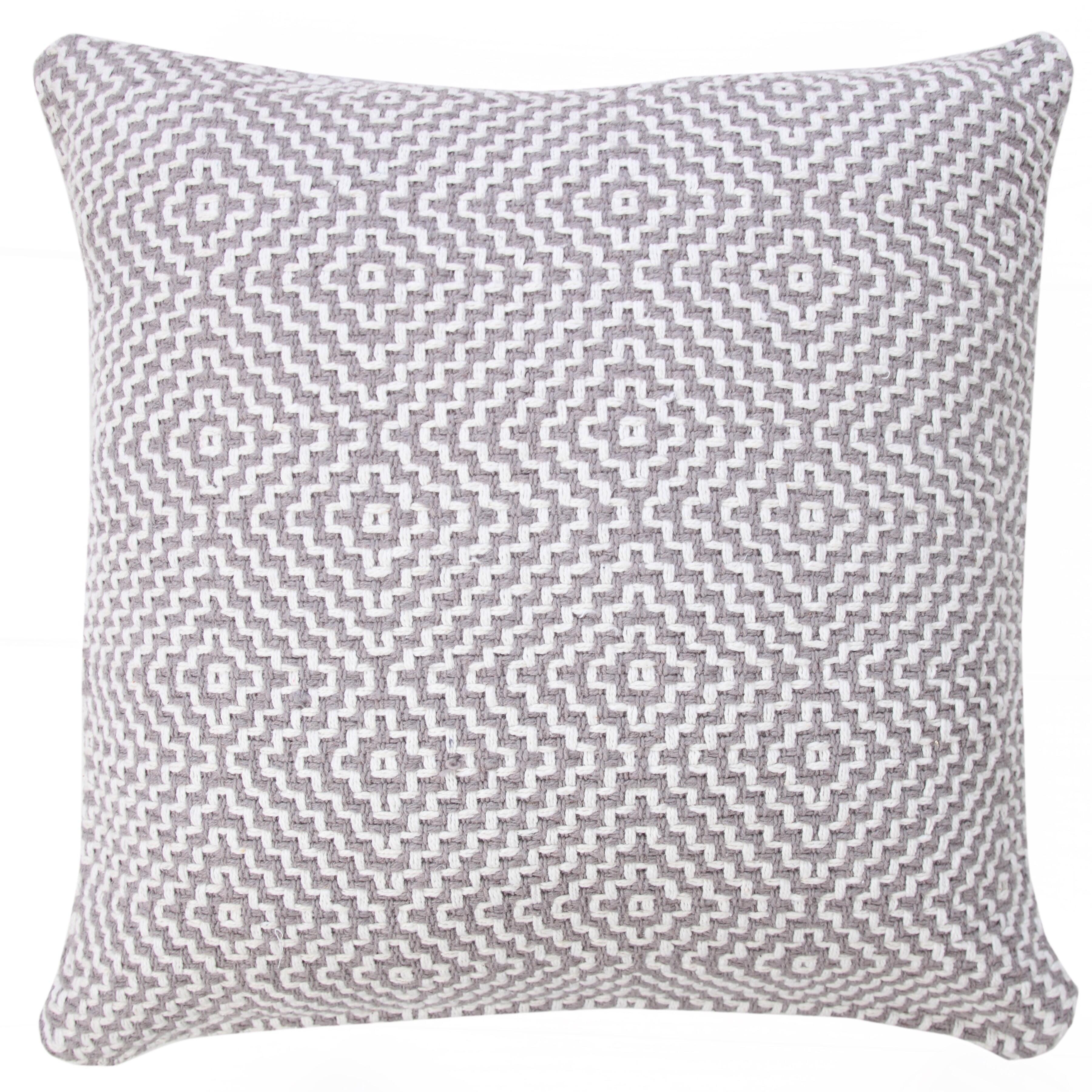 Suvii Home Gabriella Geometric Decorative Throw Pillow, Gray/White, large