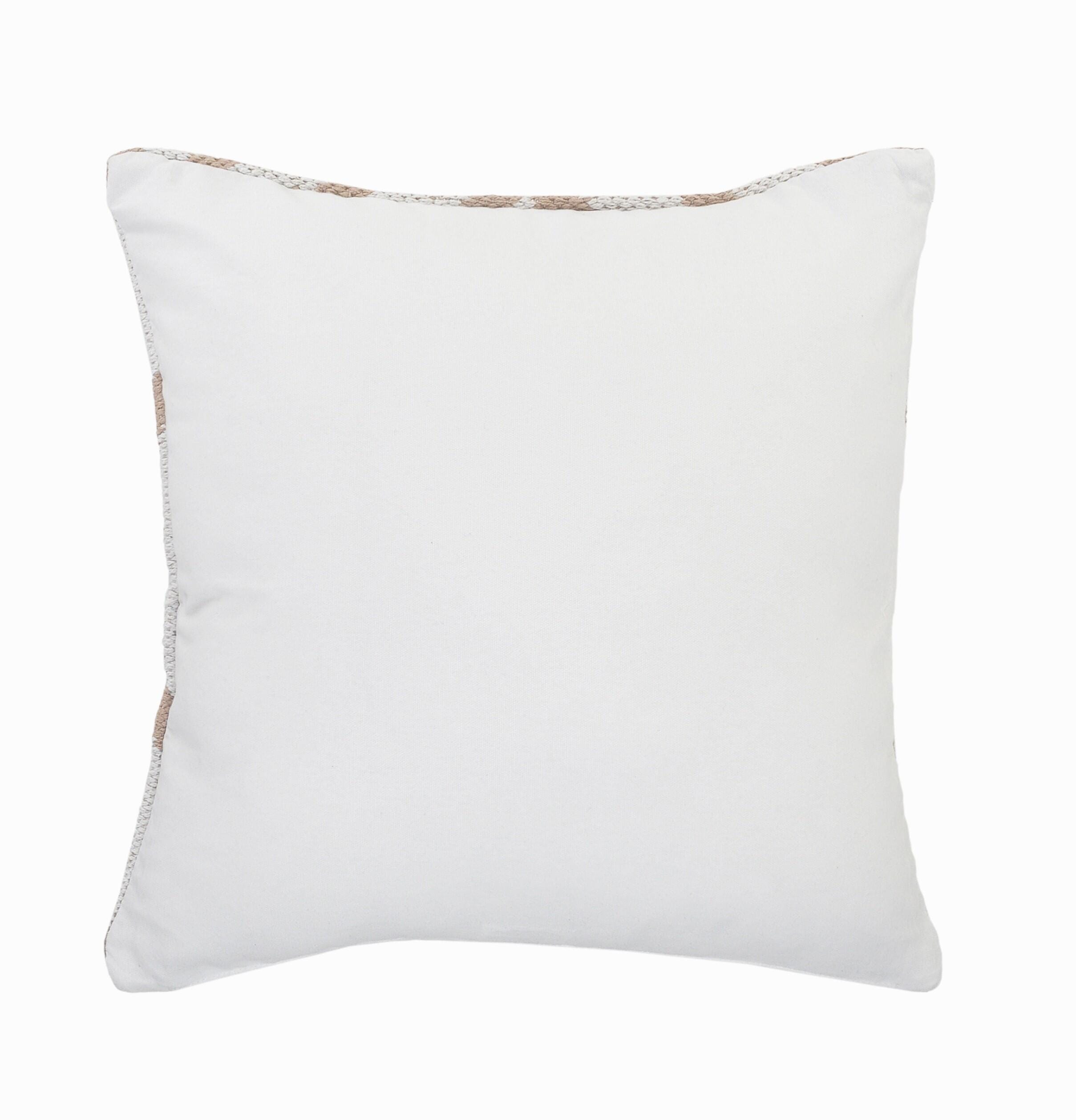 Suvii Home Eva Geometric Decorative Throw Pillow, Hazelnut/White, large