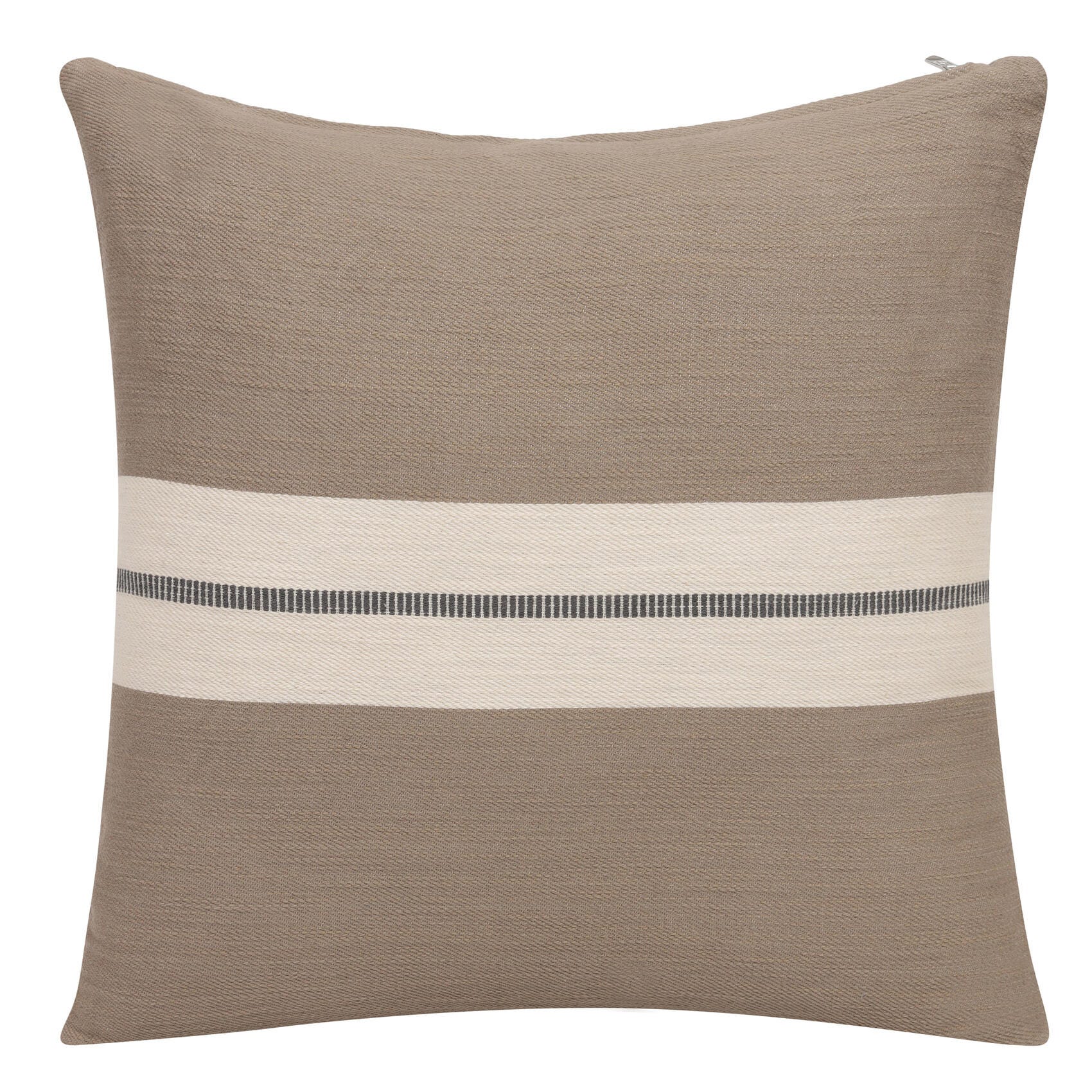 Suvii Home Sophie Decorative Throw Pillow, Taupe/Dark Gray, large