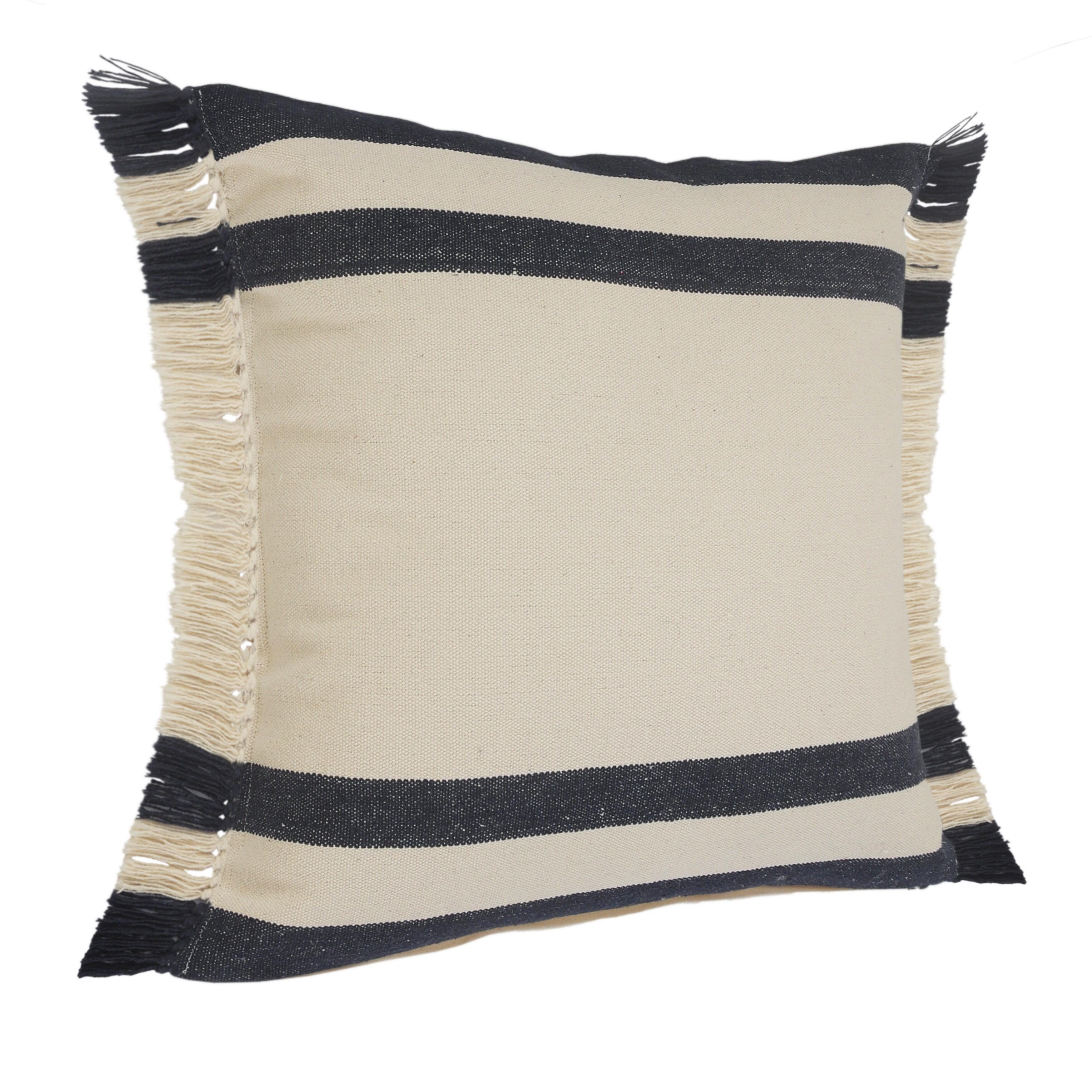 Suvii Home Ellie Square Striped Decorative Throw Pillow, , large
