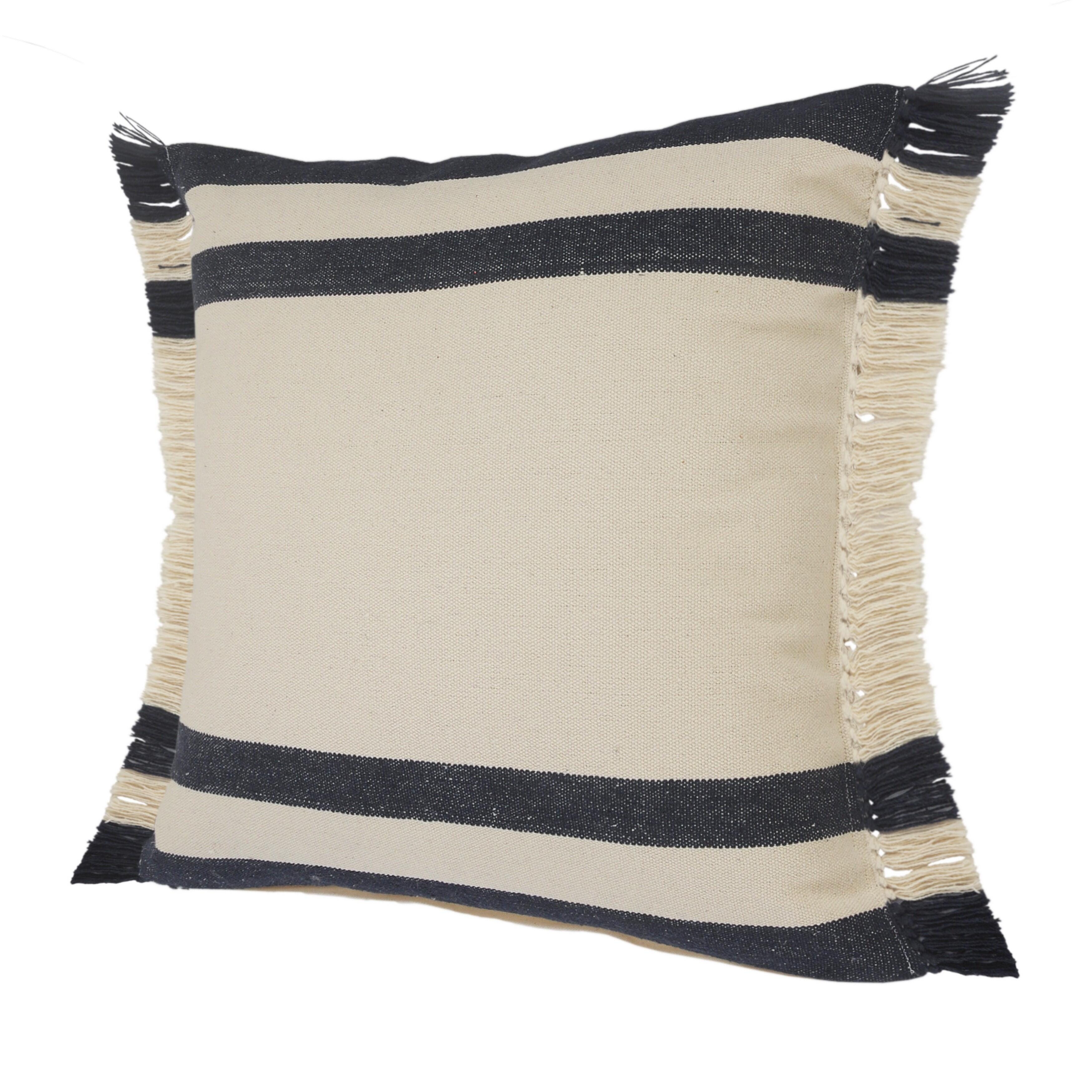 Suvii Home Ellie Square Striped Decorative Throw Pillow, , large