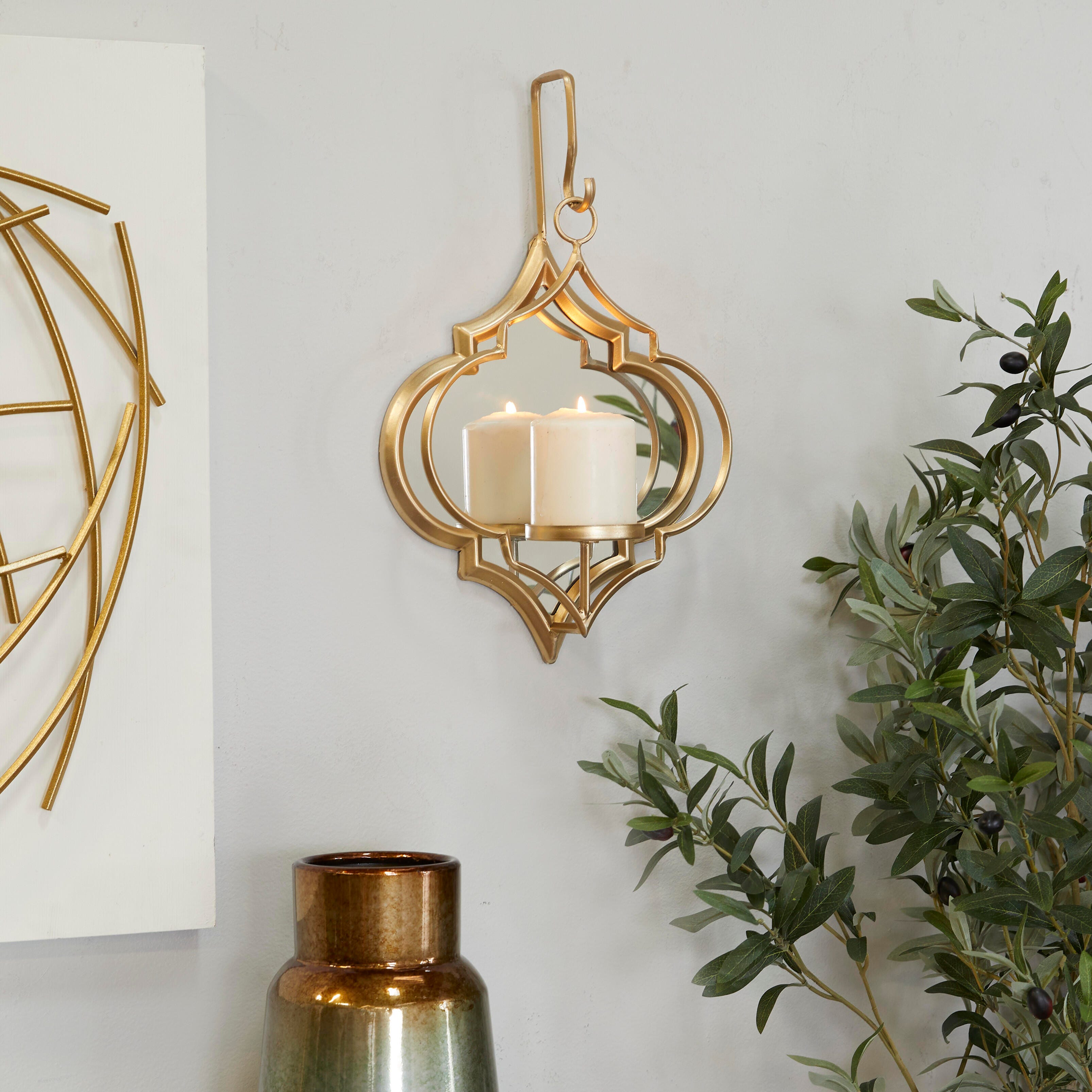 CosmoLiving by Cosmopolitan Geometric Wall Sconce, , rollover