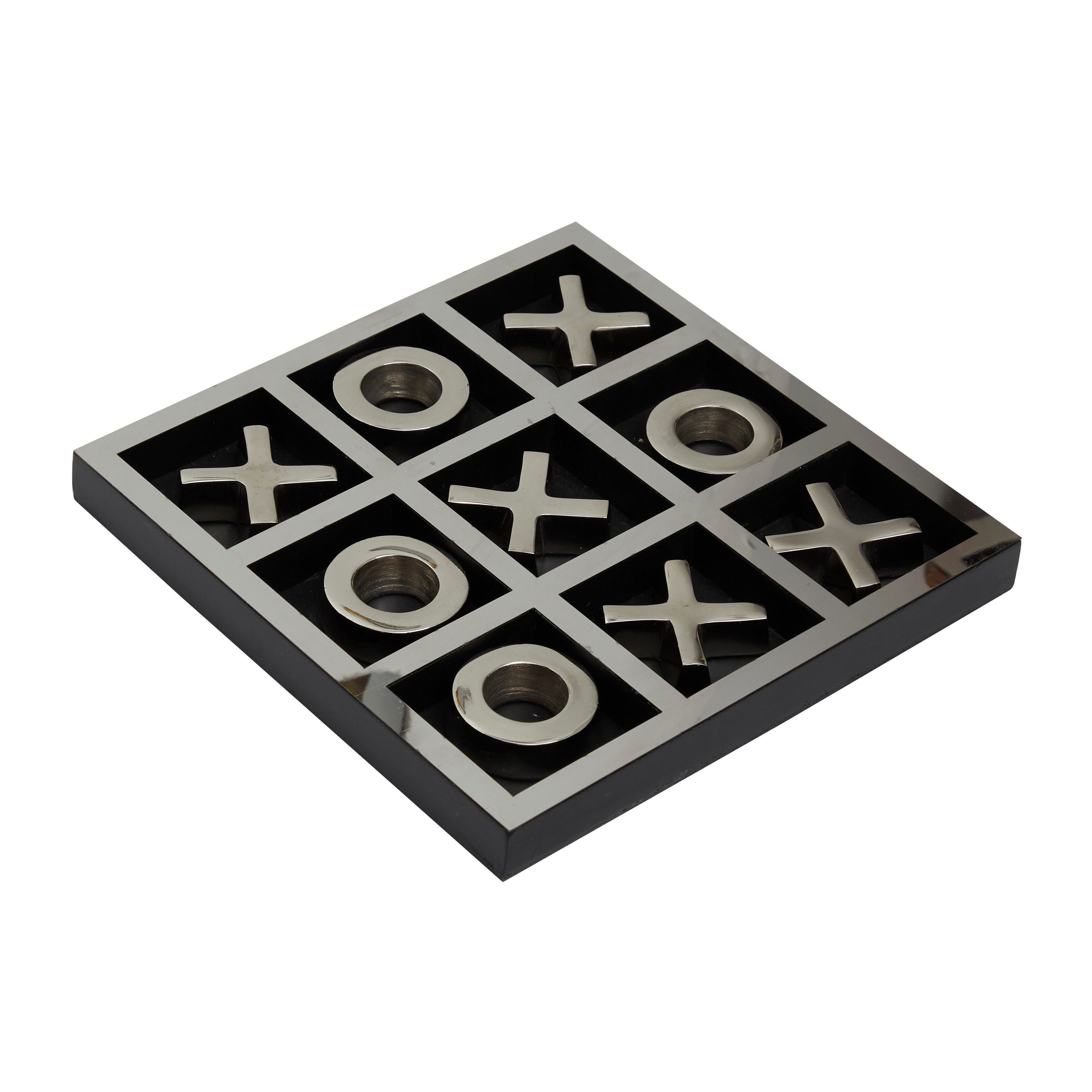 Bayberry Lane Tic Tac Toe Game Set, Silver, large