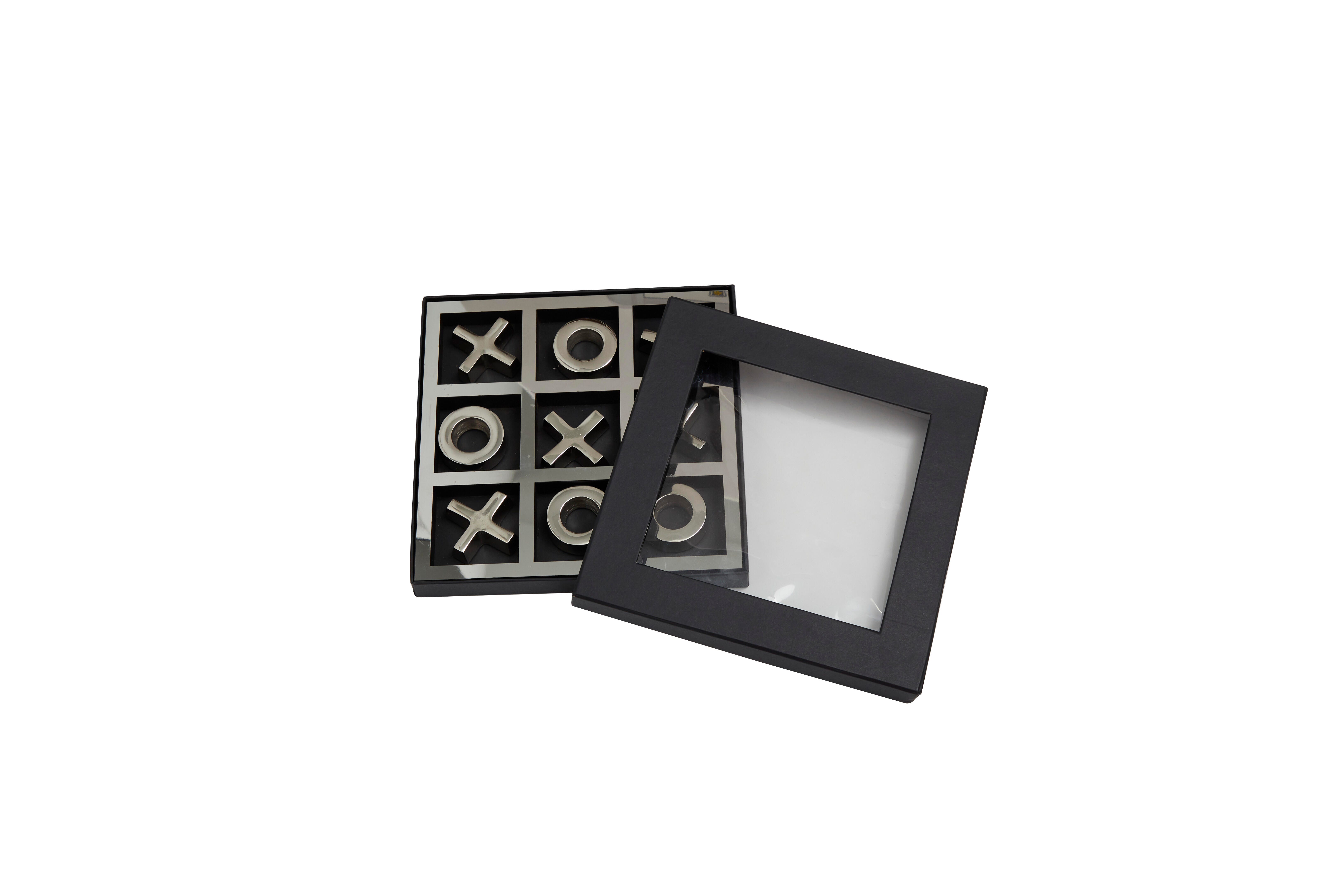 Bayberry Lane Tic Tac Toe Game Set, Silver, large