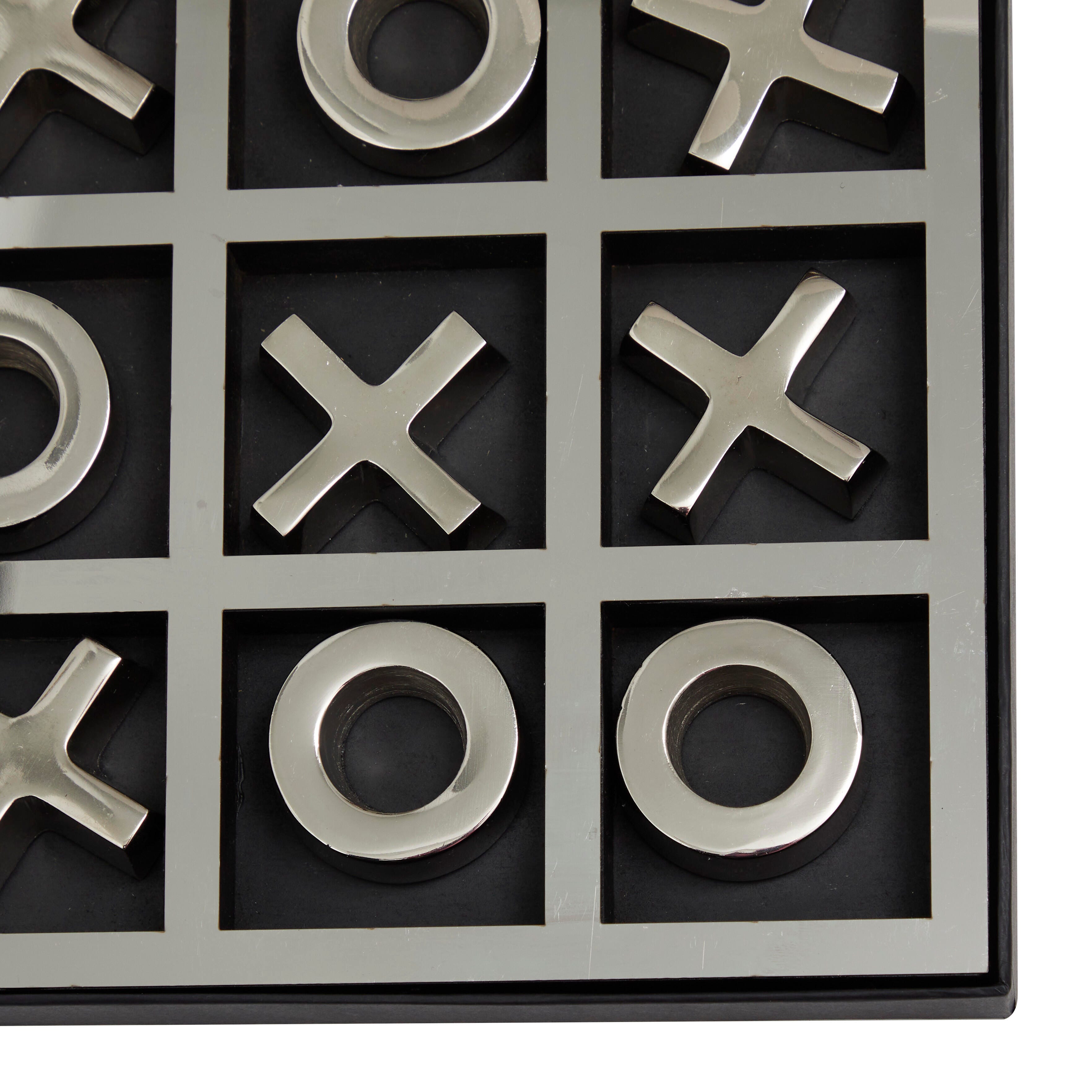 Bayberry Lane Tic Tac Toe Game Set, Silver, large