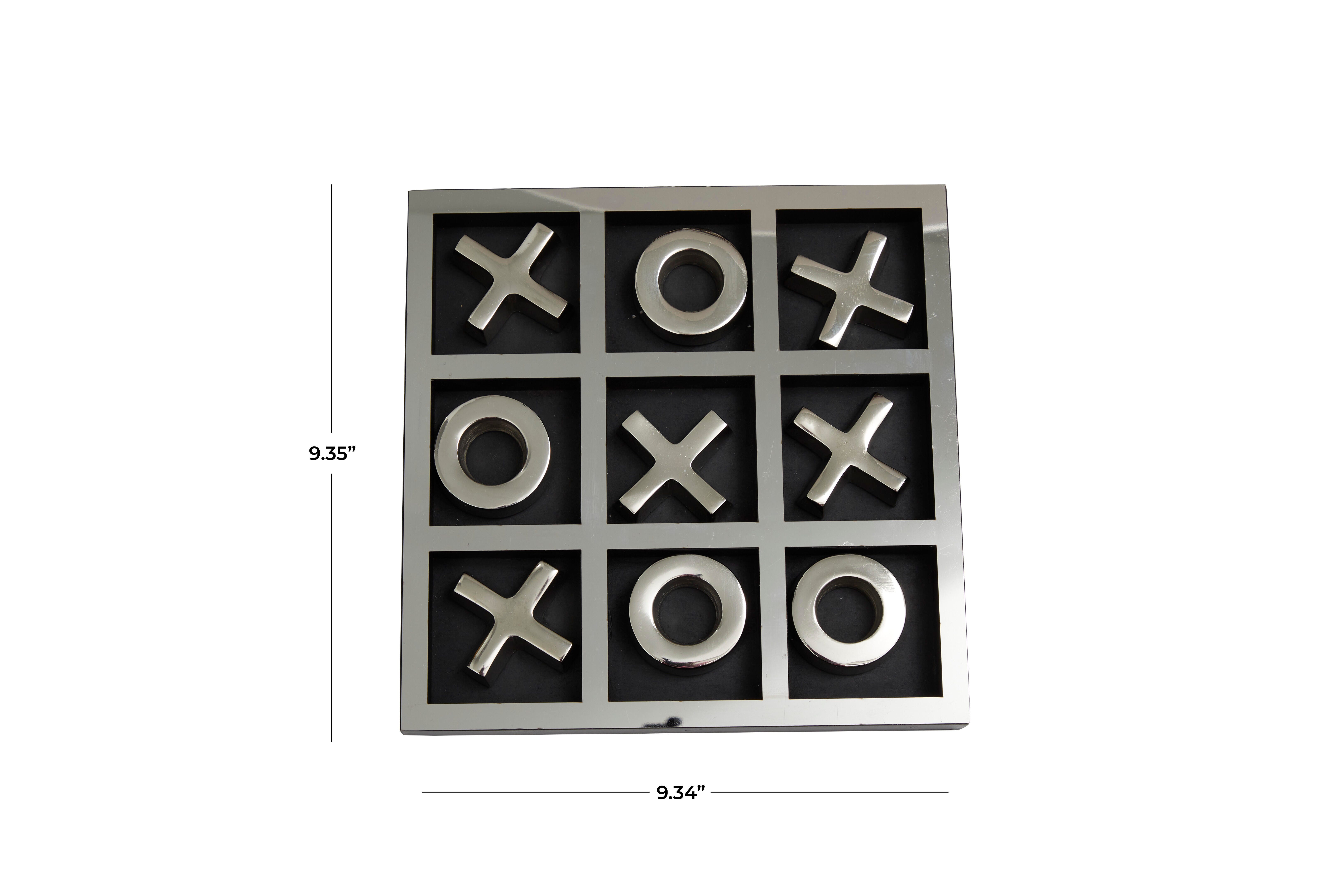 Bayberry Lane Tic Tac Toe Game Set, Silver, large
