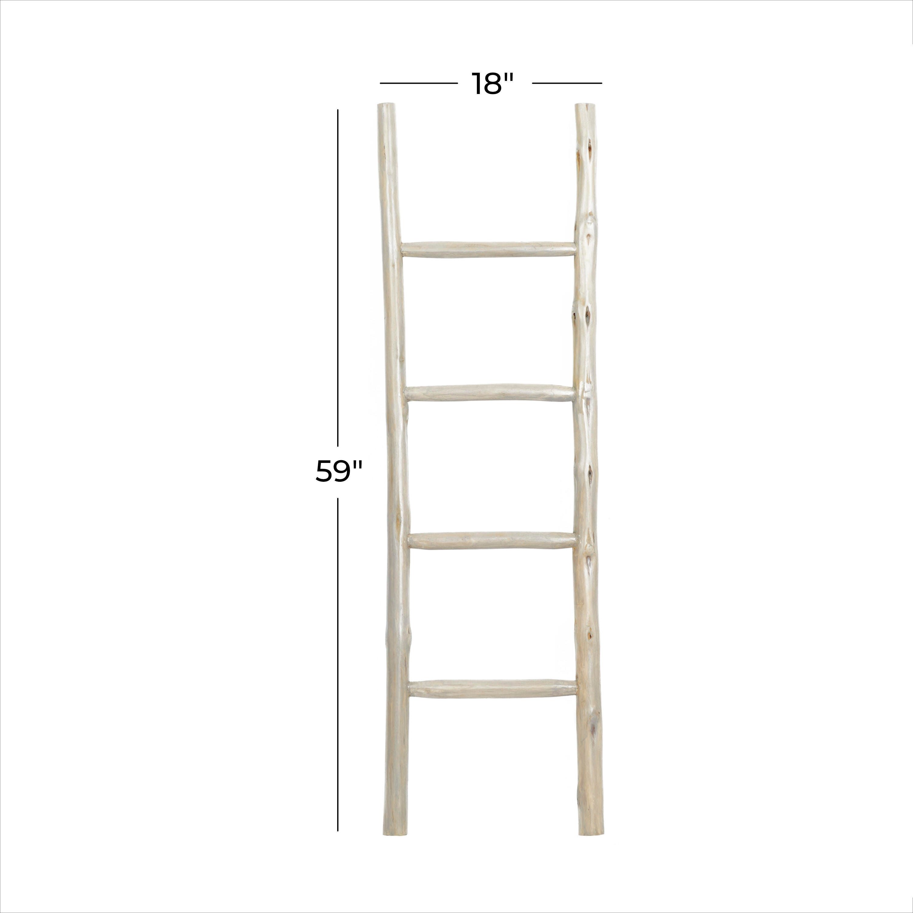 Bayberry Lane 4 Rack Ladder, White, large