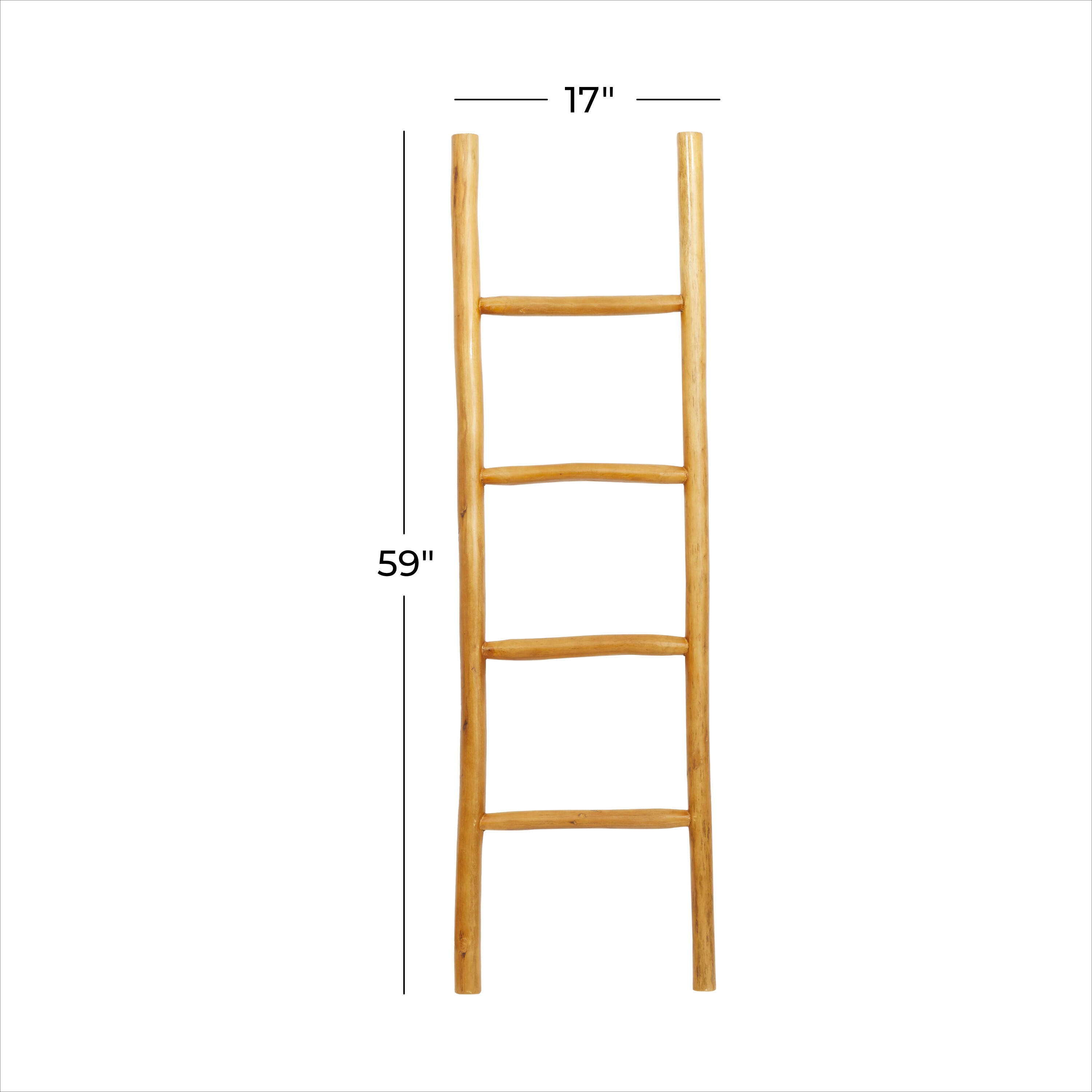 Bayberry Lane 4 Rack Ladder, Brown, large