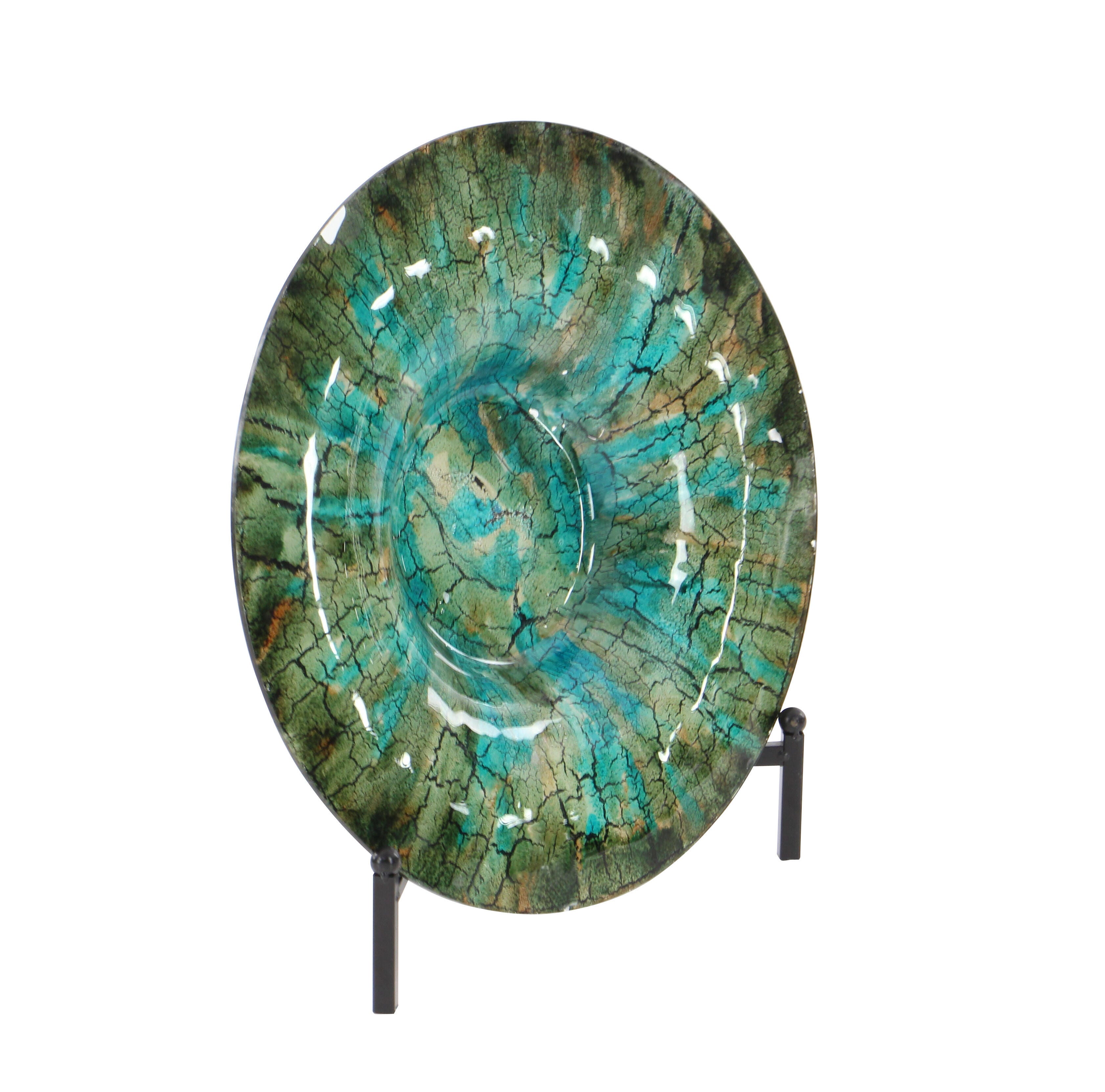 Bayberry Lane Geometric Mosaic Inspired Charger with Stand, , large