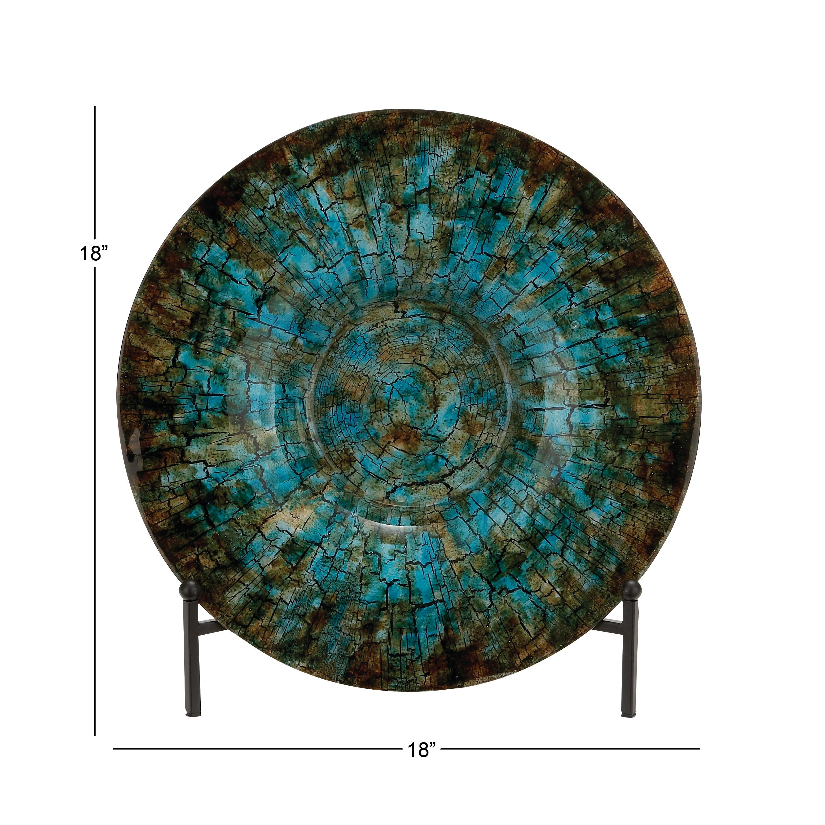 Bayberry Lane Geometric Mosaic Inspired Charger with Stand, , large