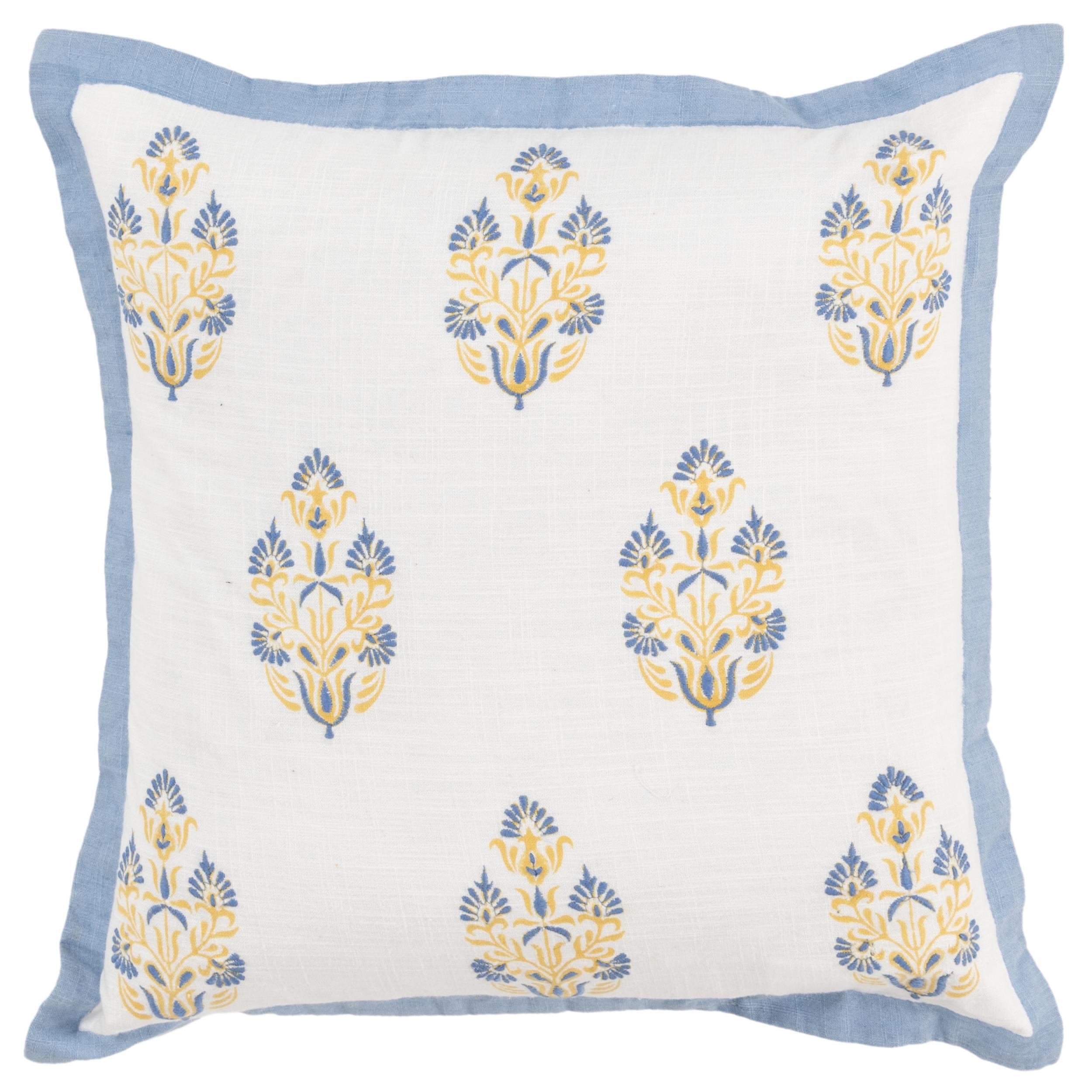 Rizzy Home Block Print Collection Textured Decorative Throw Pillow, , large