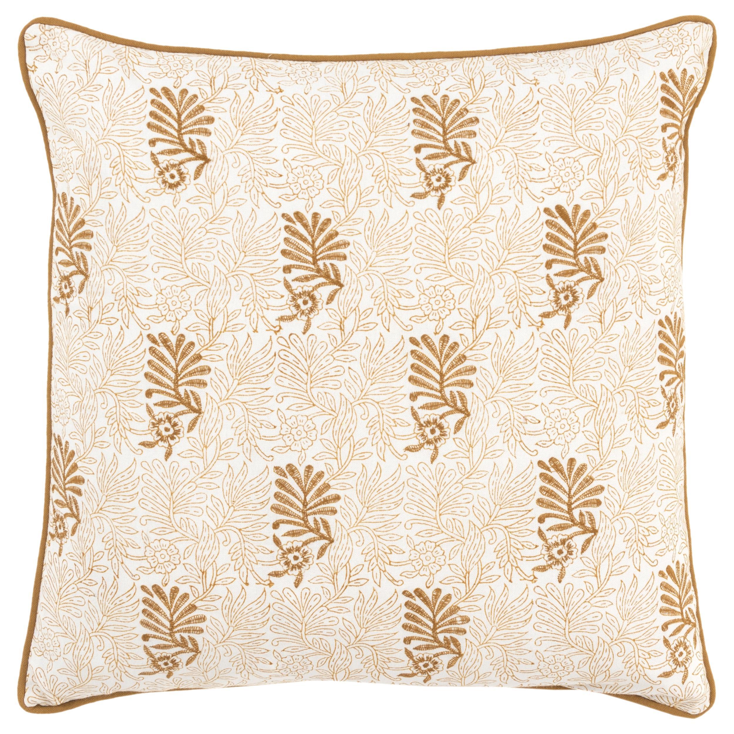 Rizzy Home Block Print Collection Decorative Throw Pillow, Light Brown, large