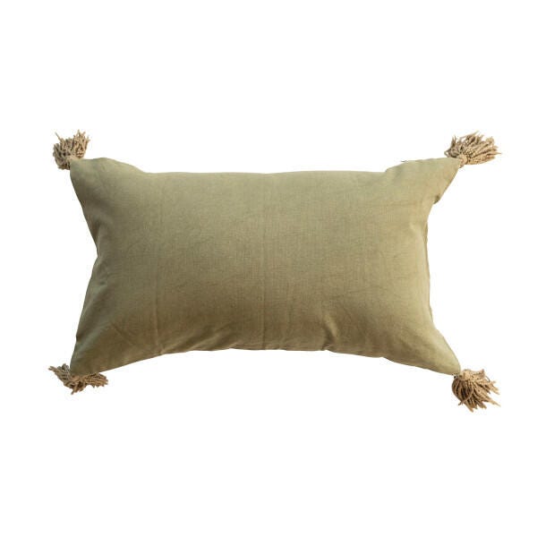 Storied Home Tiger Lumbar Pillow with Tassels, , large