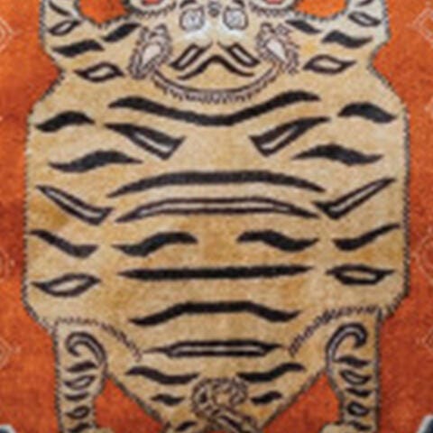 Storied Home Tiger Pattern Lumbar Pillow, , swatch