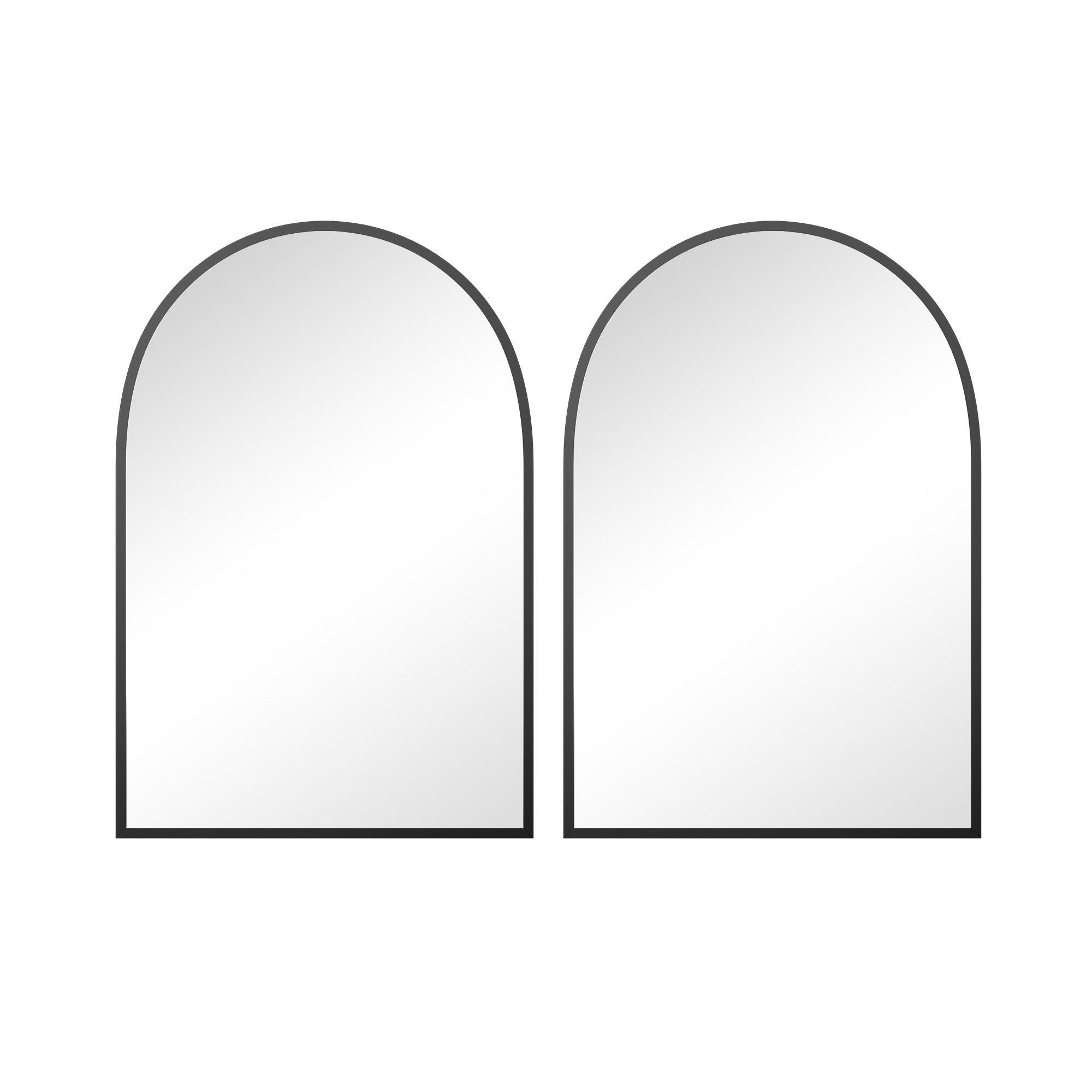 Dovelina Feronia Wall Mirror (Set of 2), Black, large