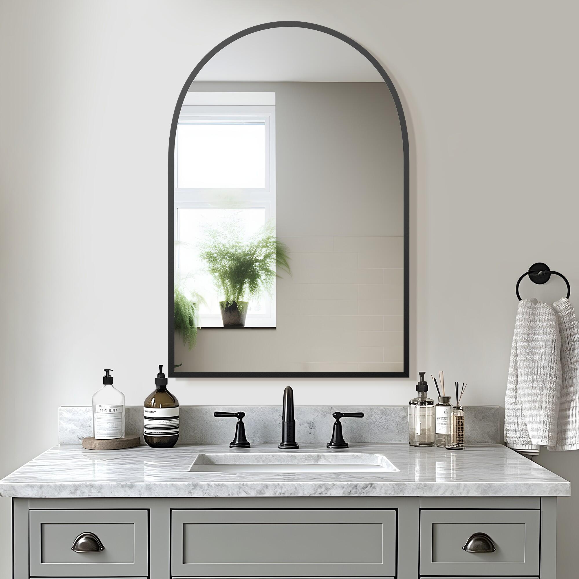 Dovelina Feronia Wall Mirror (Set of 2), Black, large