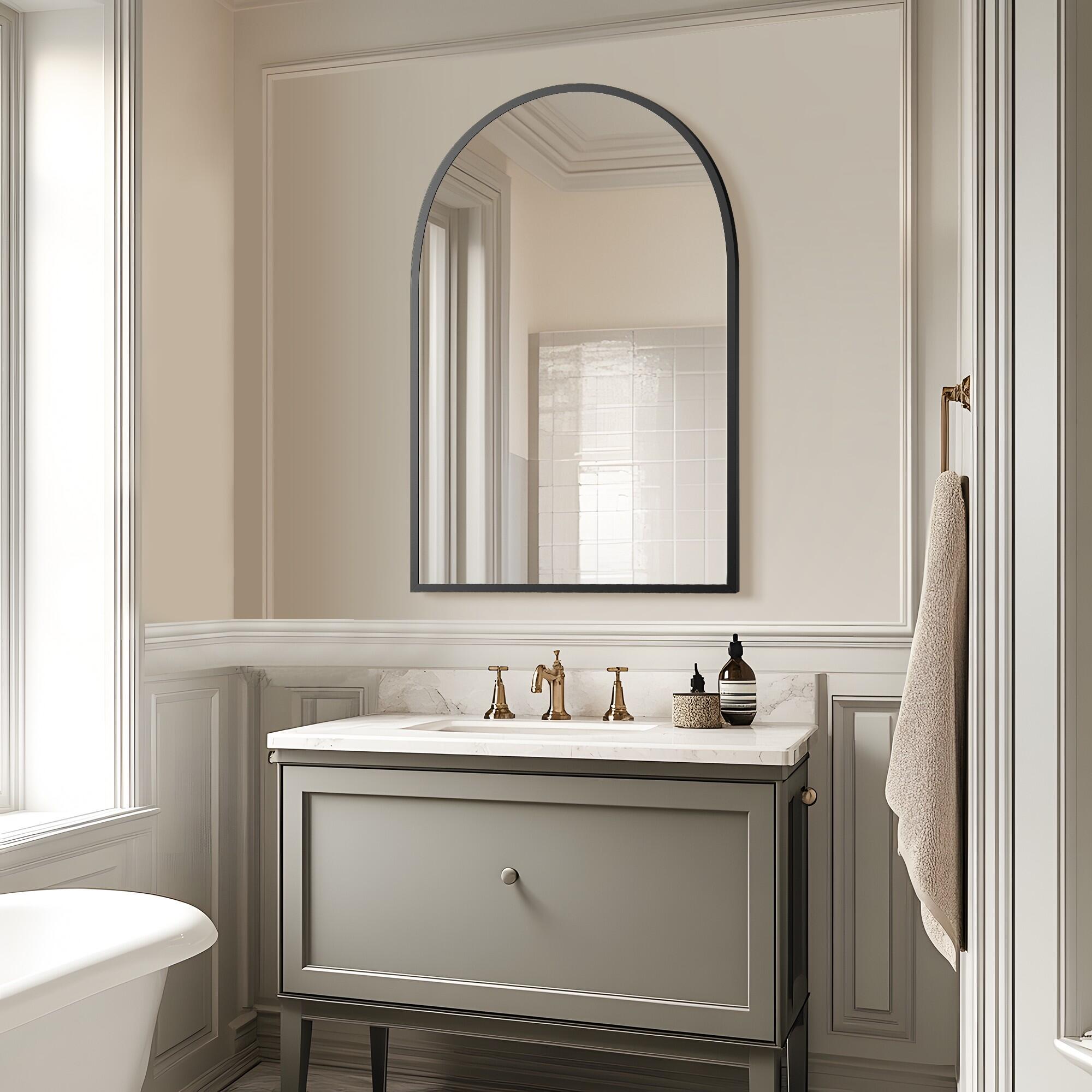 Dovelina Feronia Wall Mirror (Set of 2), Black, large