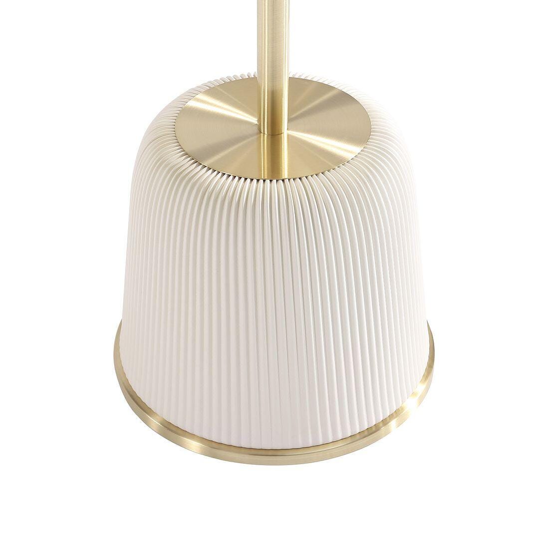 Manhattan Comfort Anderson Leatherette Accent End Table, Cream, large