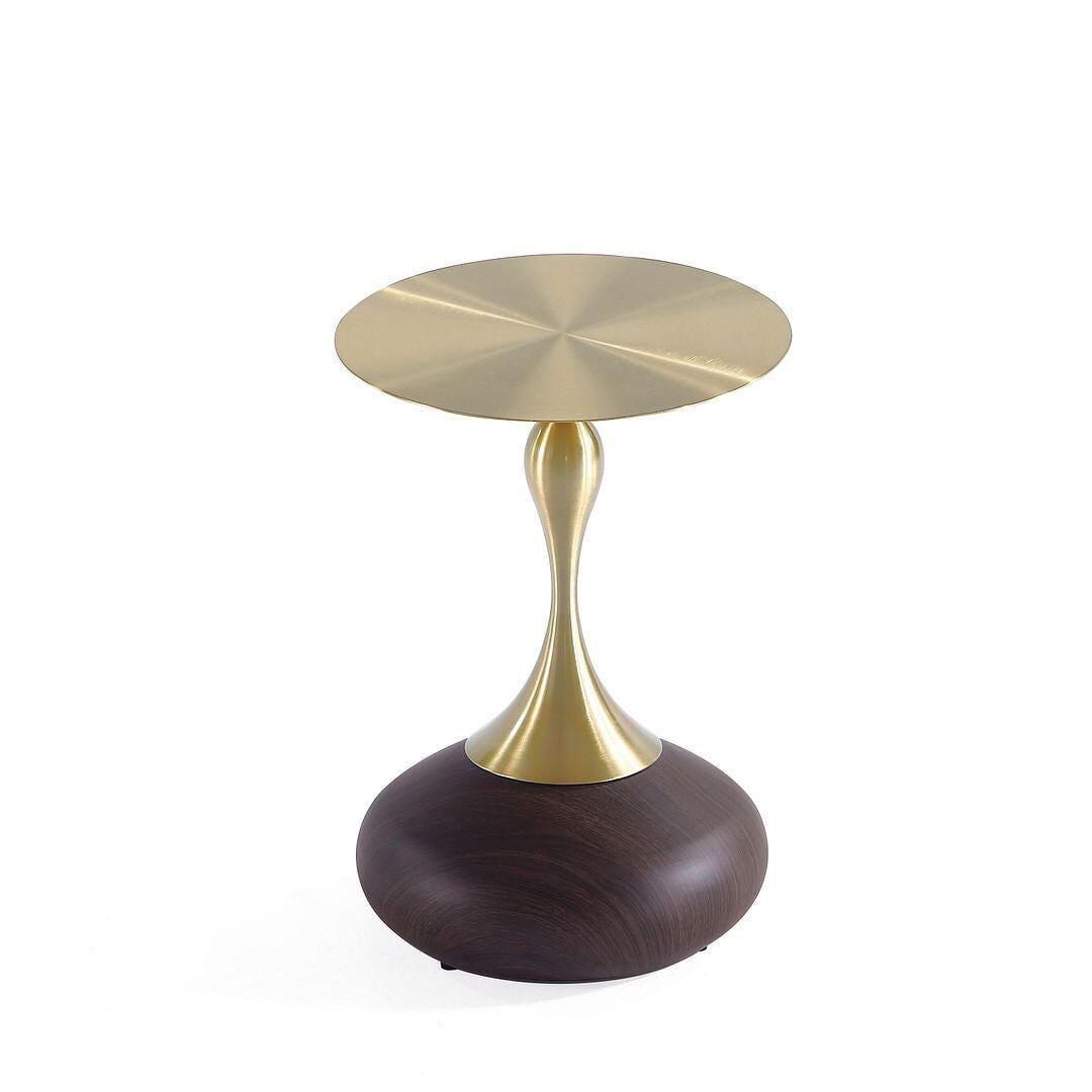 Manhattan Comfort Patchin Accent End Table with Base and Tabletop