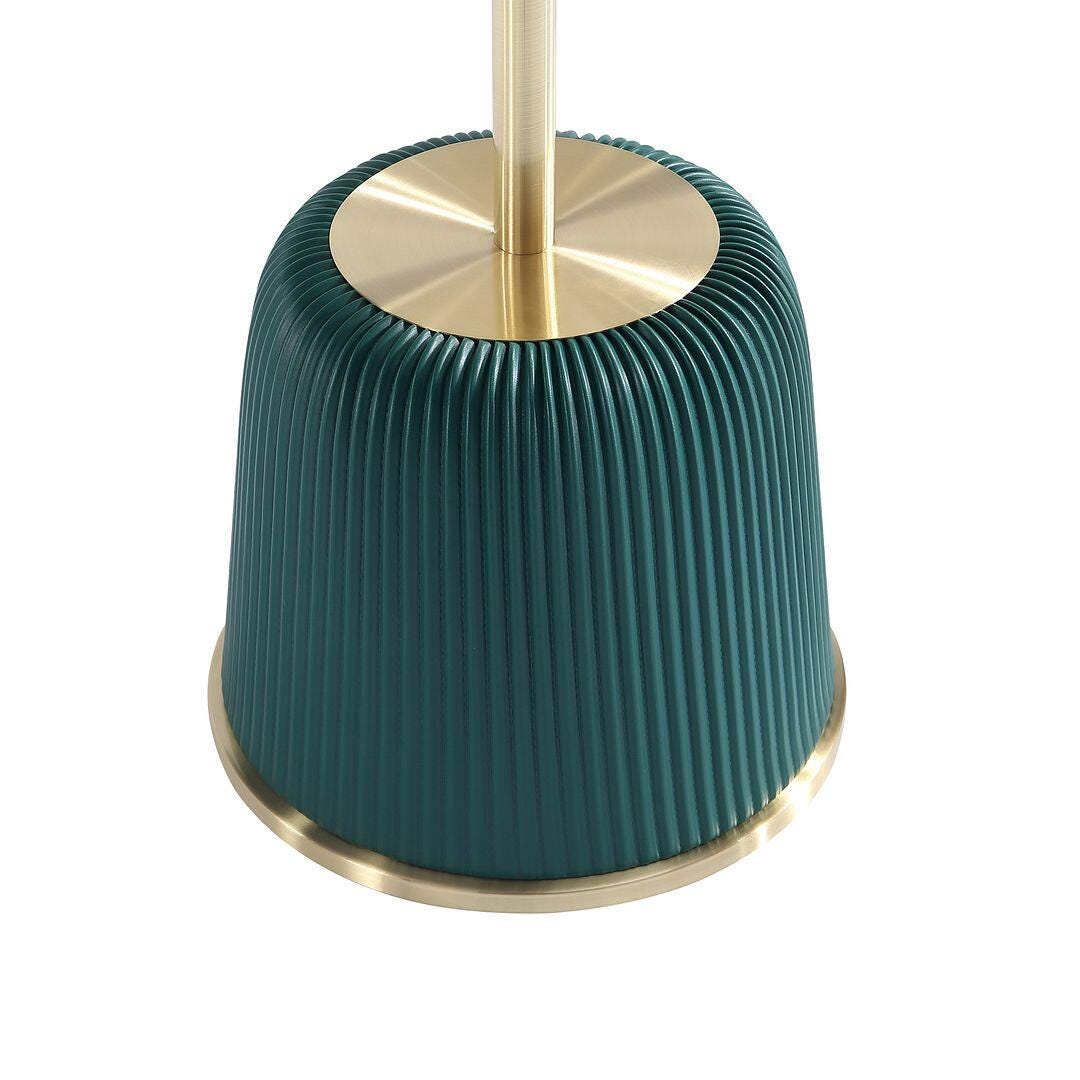 Manhattan Comfort Anderson Leatherette Accent End Table, Green, large