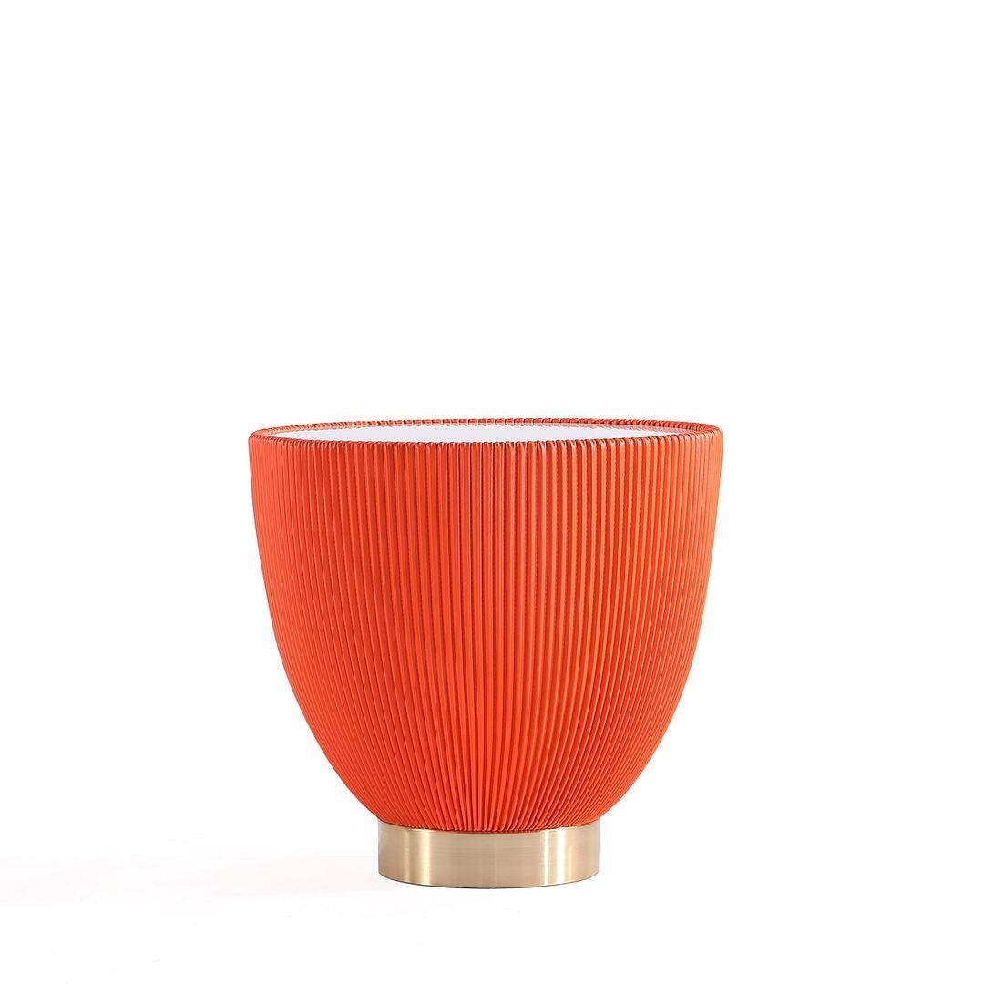 Manhattan Comfort Anderson Accent End Table, Orange, large