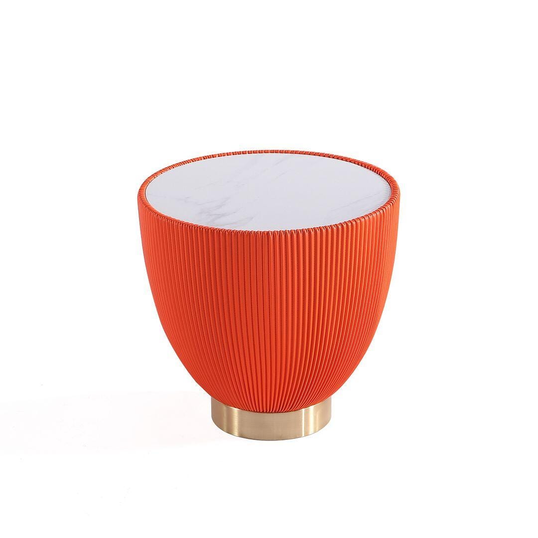 Manhattan Comfort Anderson Accent End Table, Orange, large