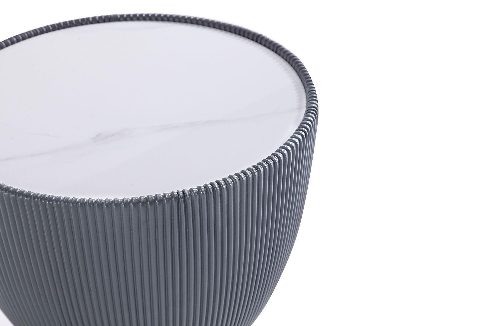 Manhattan Comfort Anderson Accent End Table, Gray, large