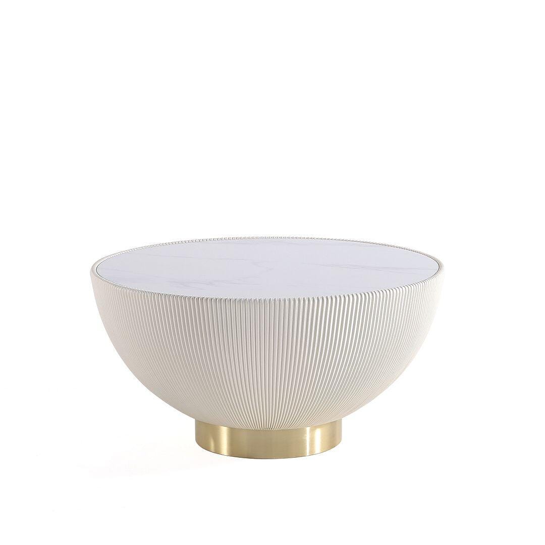 Manhattan Comfort Anderson Coffee Table, Cream, large