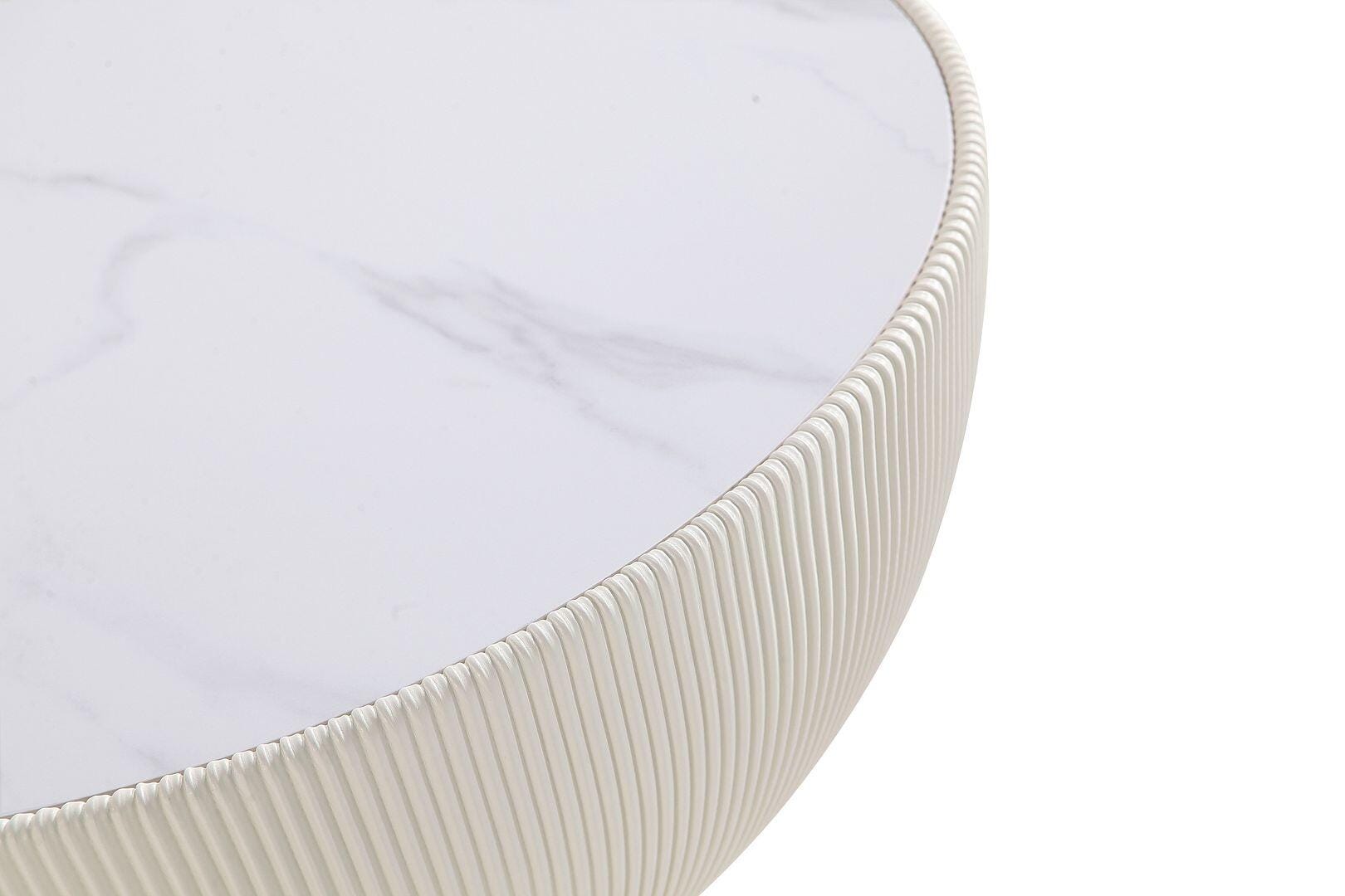 Manhattan Comfort Anderson Coffee Table, Cream, large