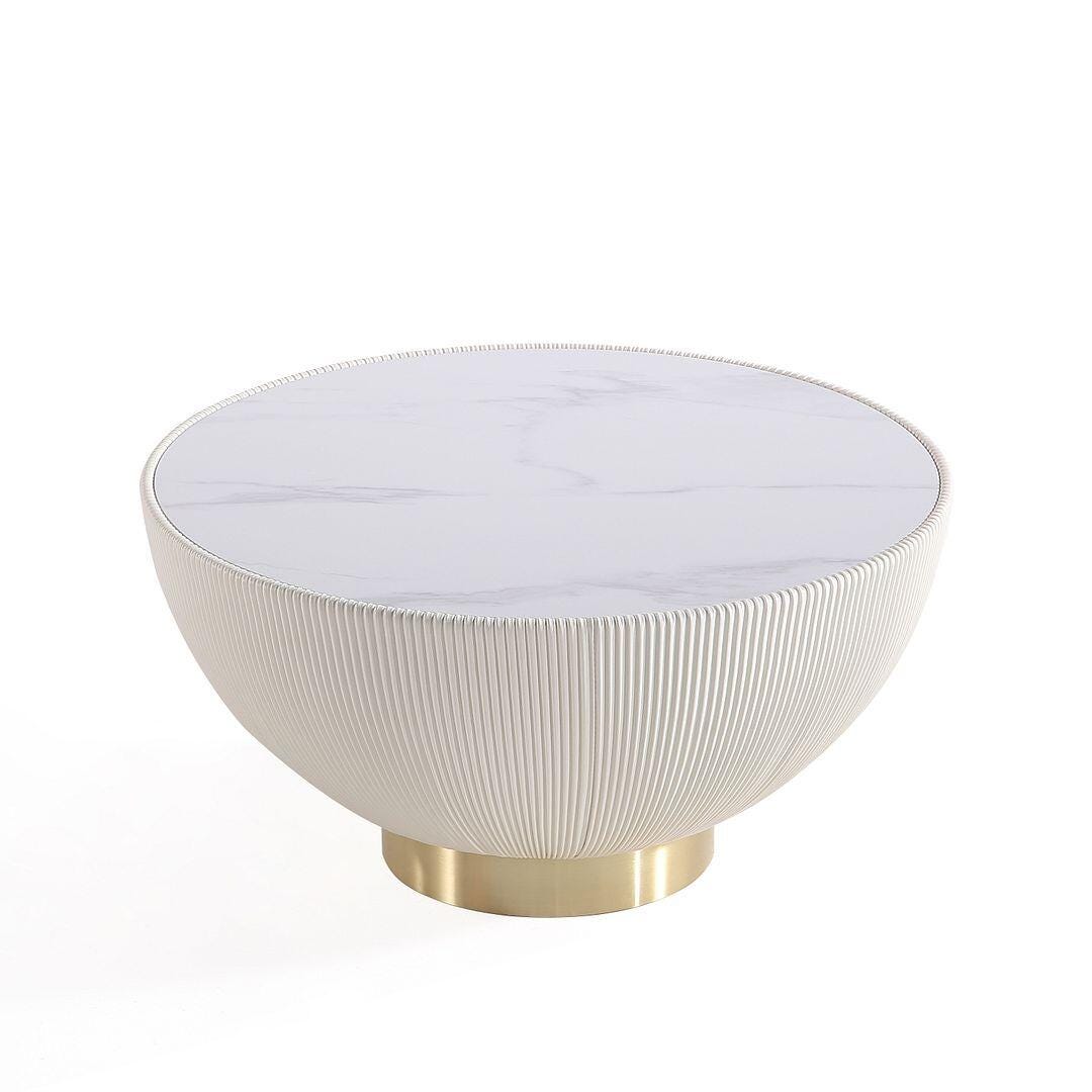 Manhattan Comfort Anderson Coffee Table, Cream, large