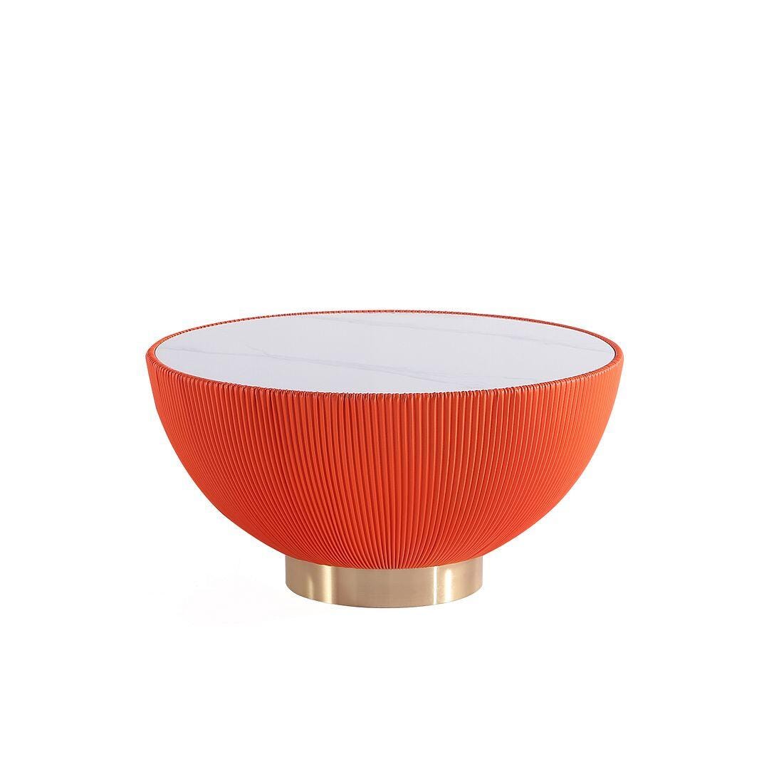 Manhattan Comfort Anderson Coffee Table, Orange, large