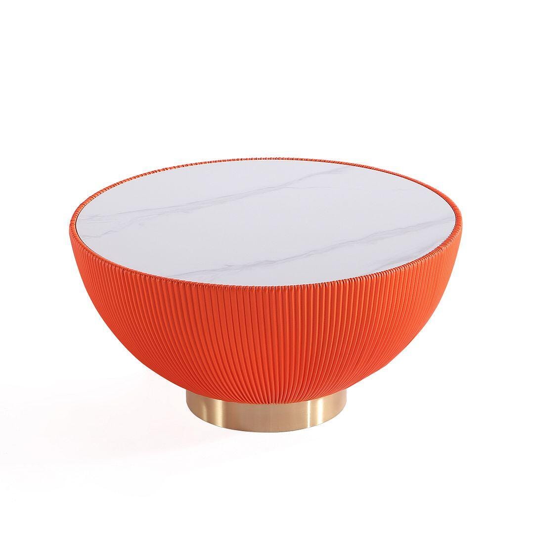 Manhattan Comfort Anderson Coffee Table, Orange, large