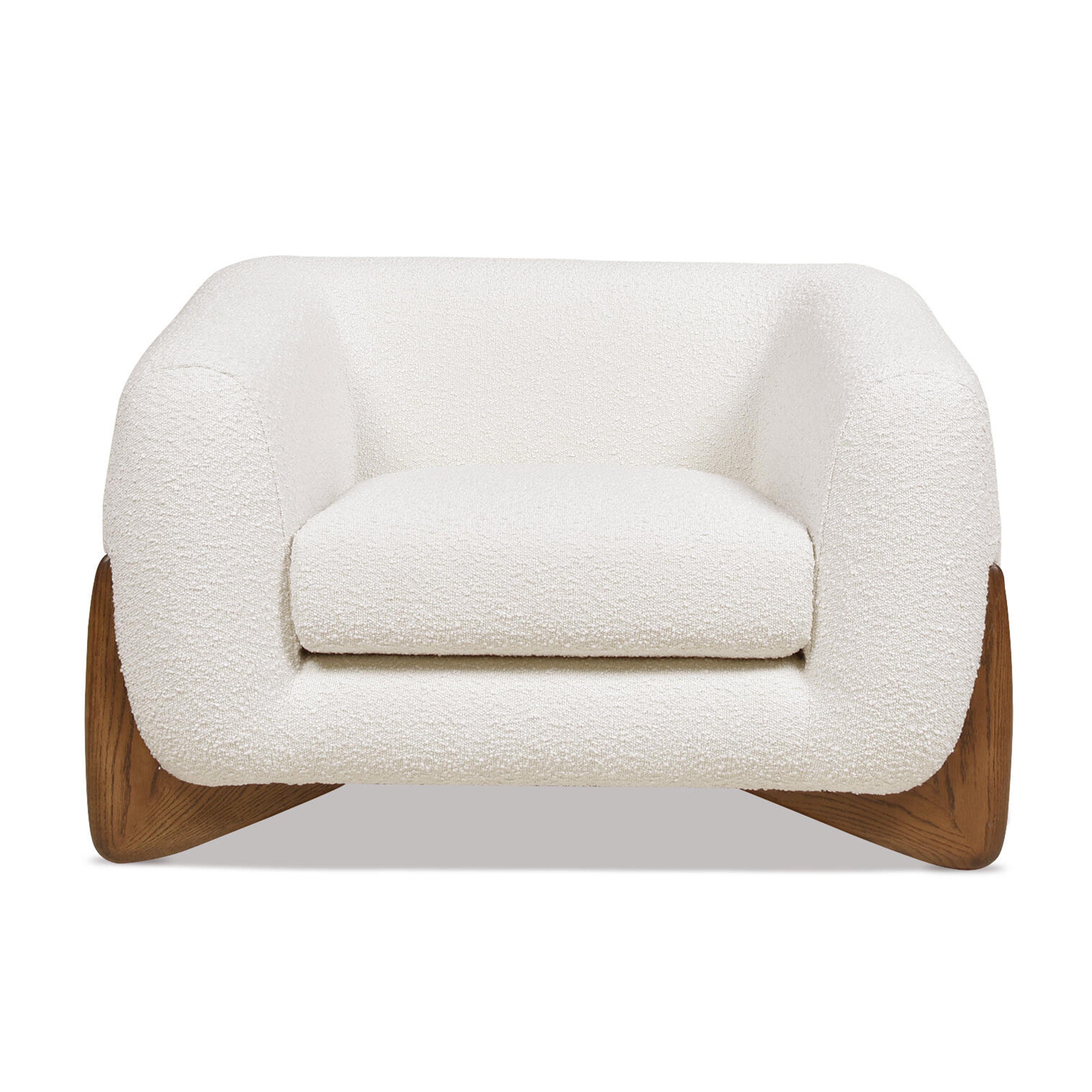 Jennifer Taylor Home Alpine Alpine Sherpa Arm Chair, Ivory White, large
