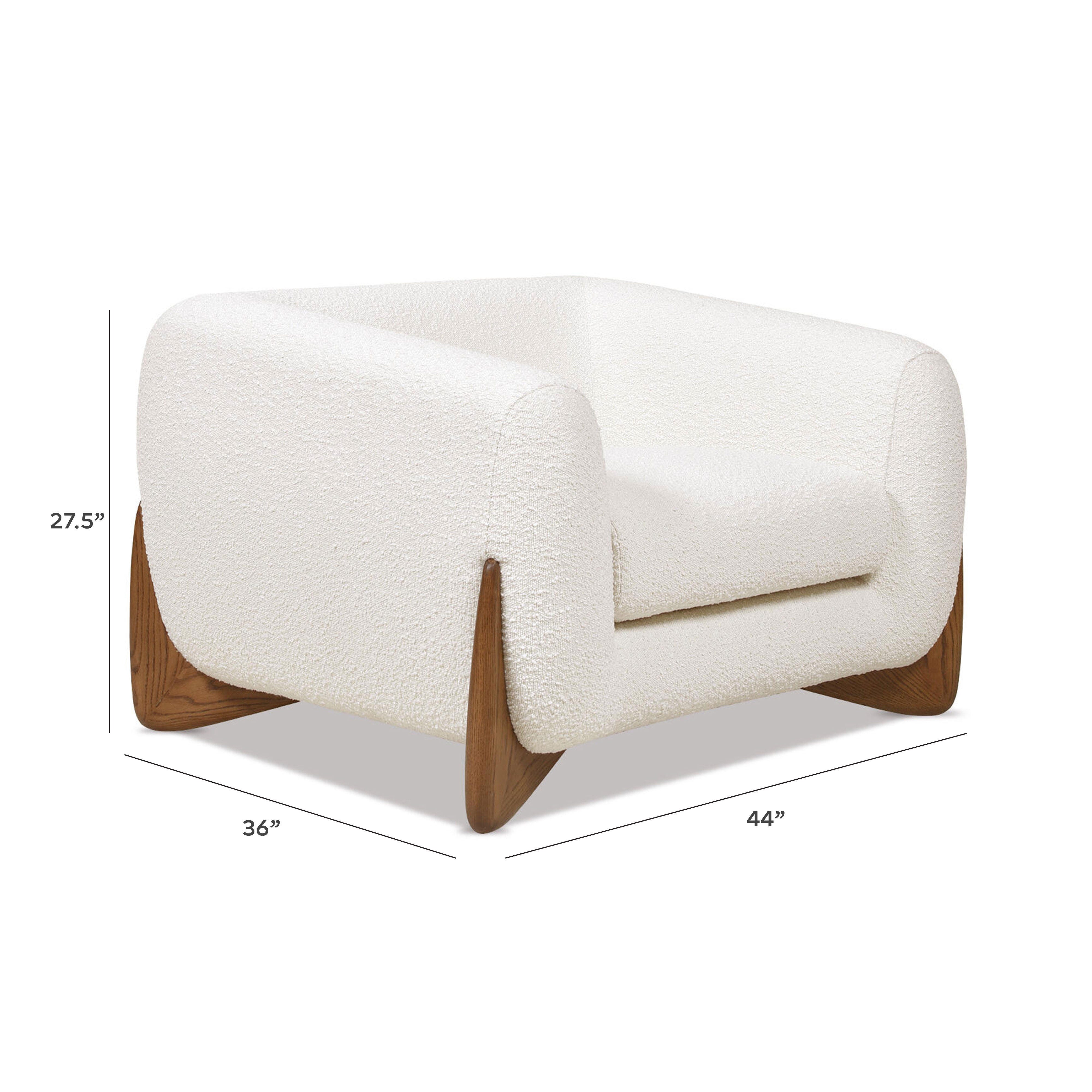 Jennifer Taylor Home Alpine Alpine Sherpa Arm Chair, Ivory White, large