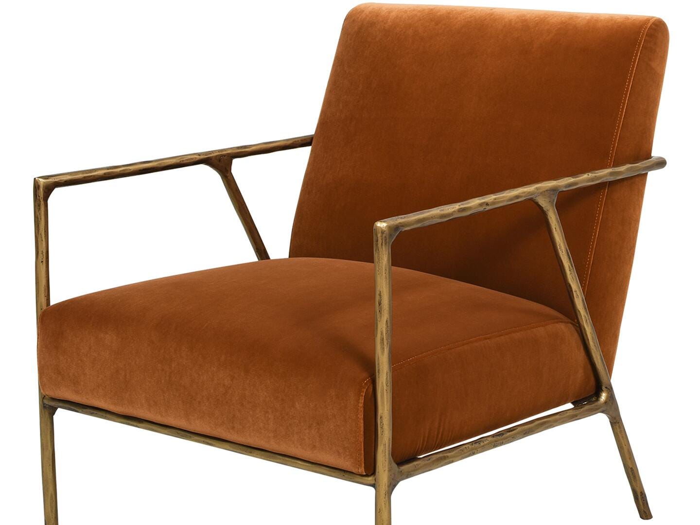 Jennifer Taylor Home Aerin Accent Arm Chair, Burnt Orange, large