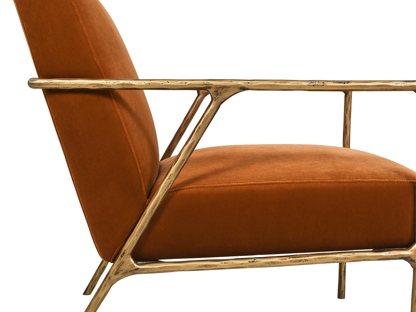Jennifer Taylor Home Aerin Accent Arm Chair, Burnt Orange, large