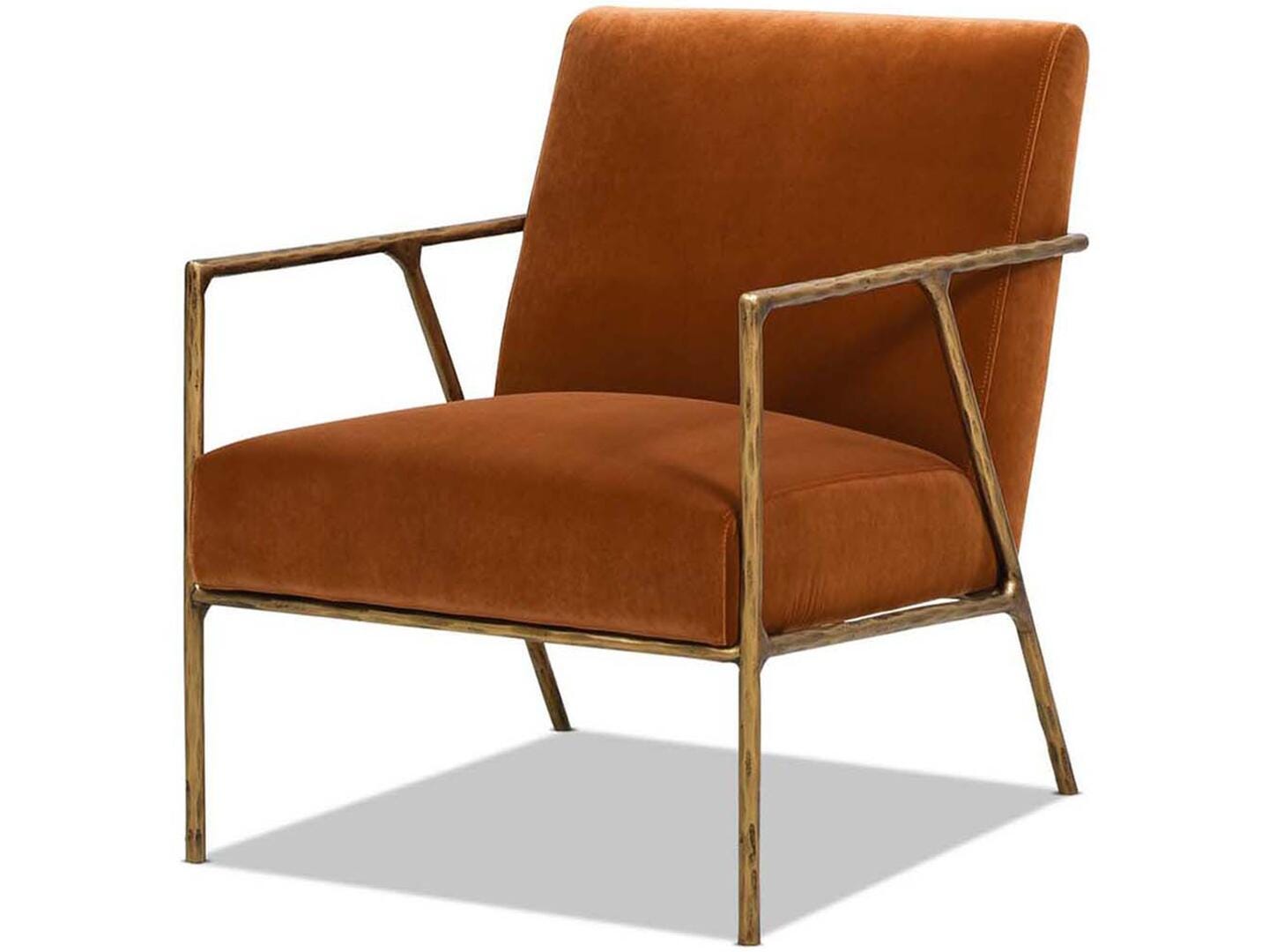Jennifer Taylor Home Aerin Accent Arm Chair, Burnt Orange, large